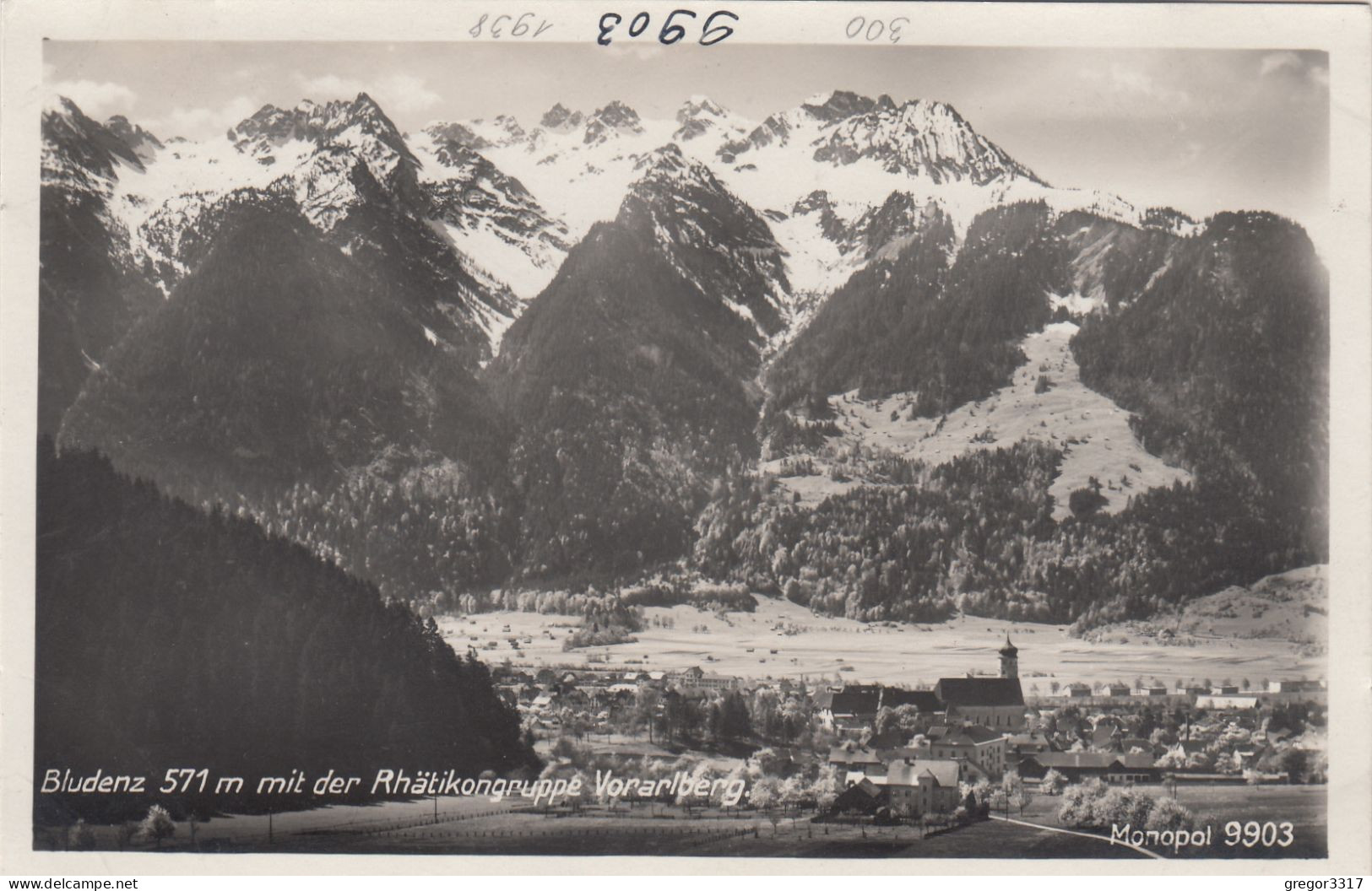 E2074)  BLUDENZ Mit Der Rhätikongruppe - Vorarlberg - Alte FOTO AK - Monopol 9903 - Bludenz