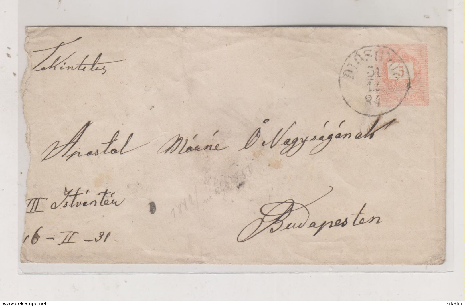 HUNGARY. 1884 DIOSGYOR Nice Postal Stationery - Interi Postali