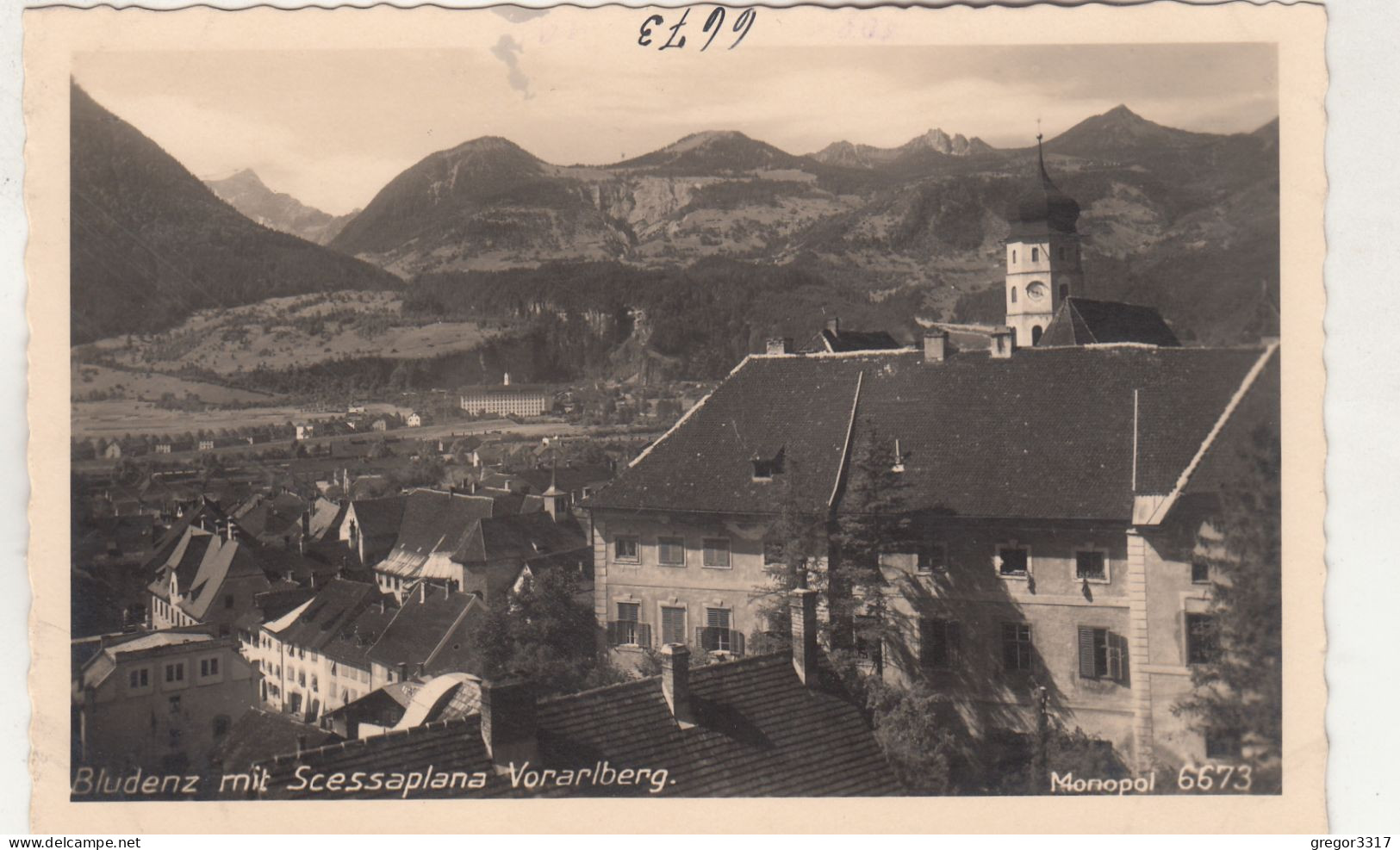 E2075)  BLUDENZ Mit Scesaplana  - Vorarlberg - Alte FOTO AK - Details Im Vordergrund ALT - Bludenz