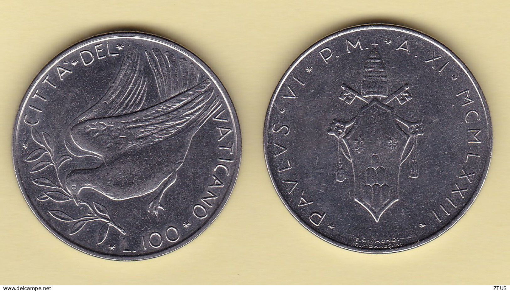 100 Lire 1973 VATICANO PAOLO VI - Vatican