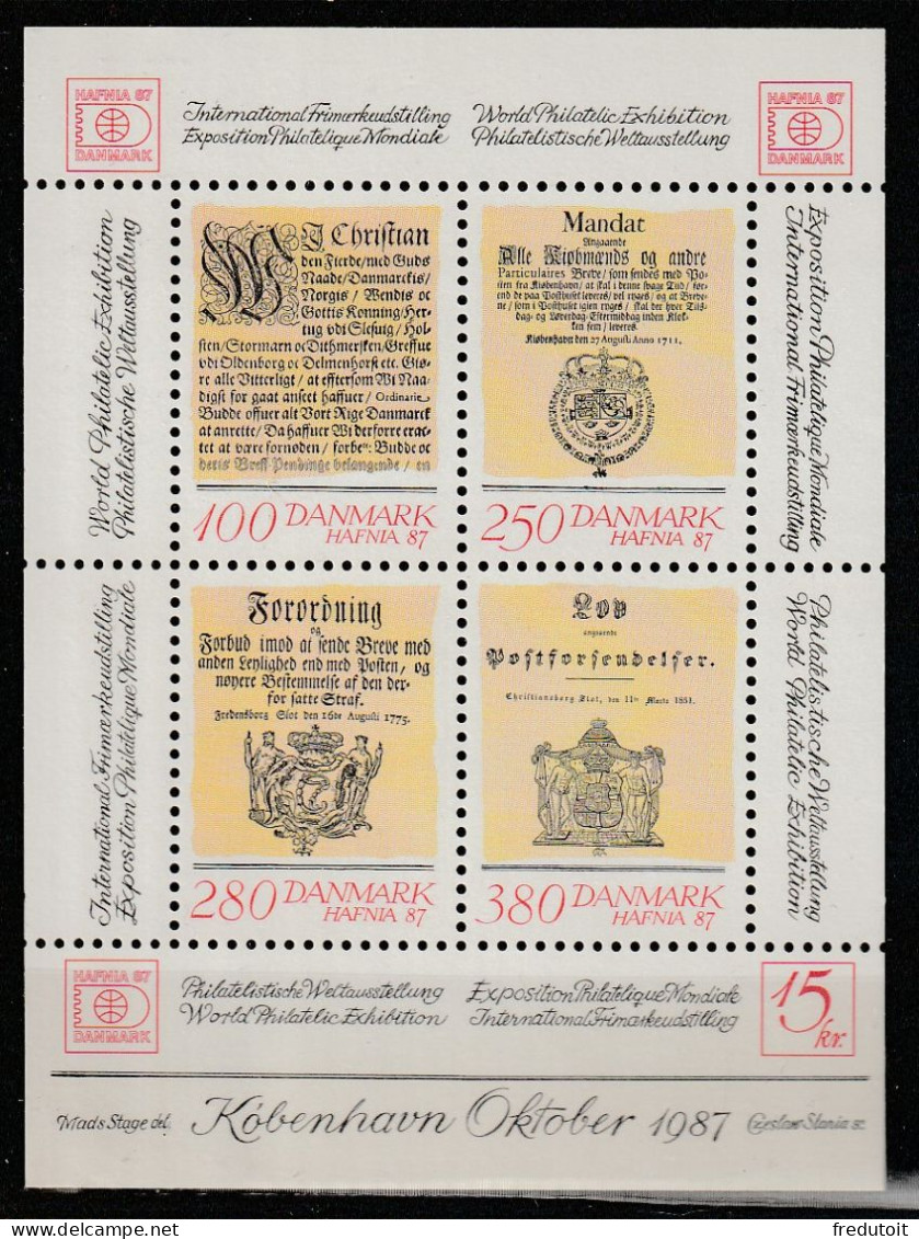 DANEMARK - BLOC N°5 ** (1985) "Hafnia" - Blocks & Sheetlets