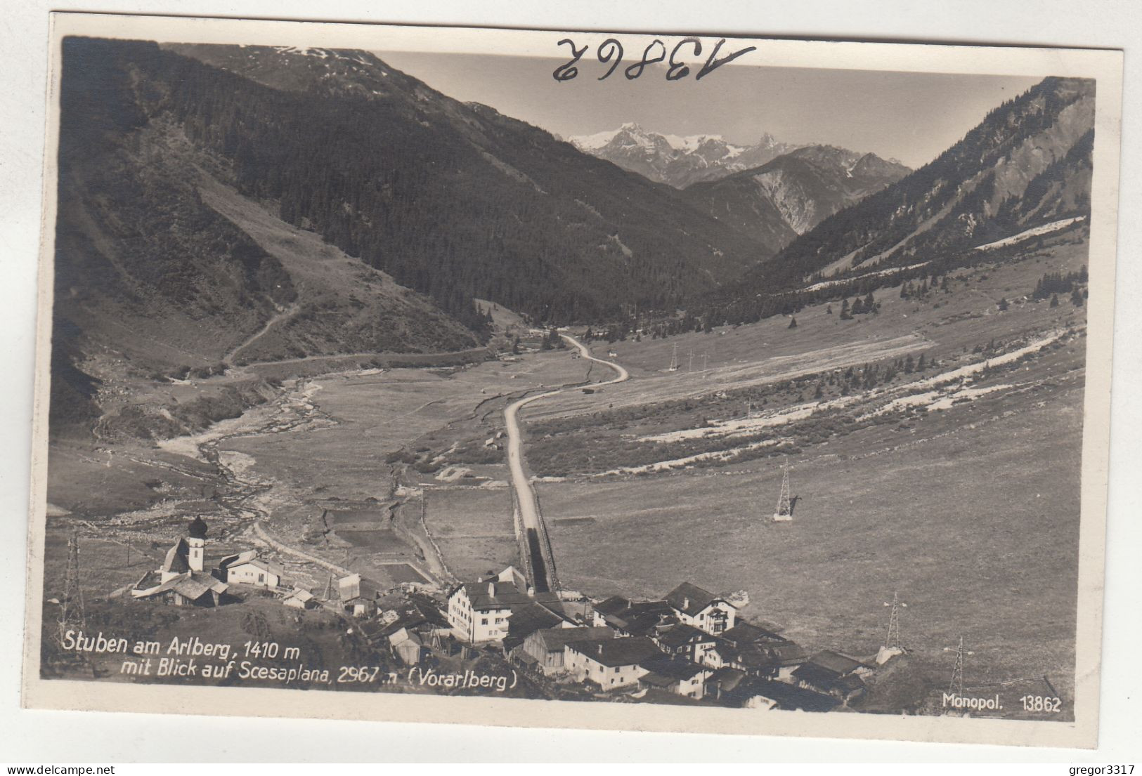 E2076) STUBEN Am ARLBERG 1410m - Mit Blick Auf Scesaplana - Voarlberg - Tolle Sehr Alte Ansicht - Stuben