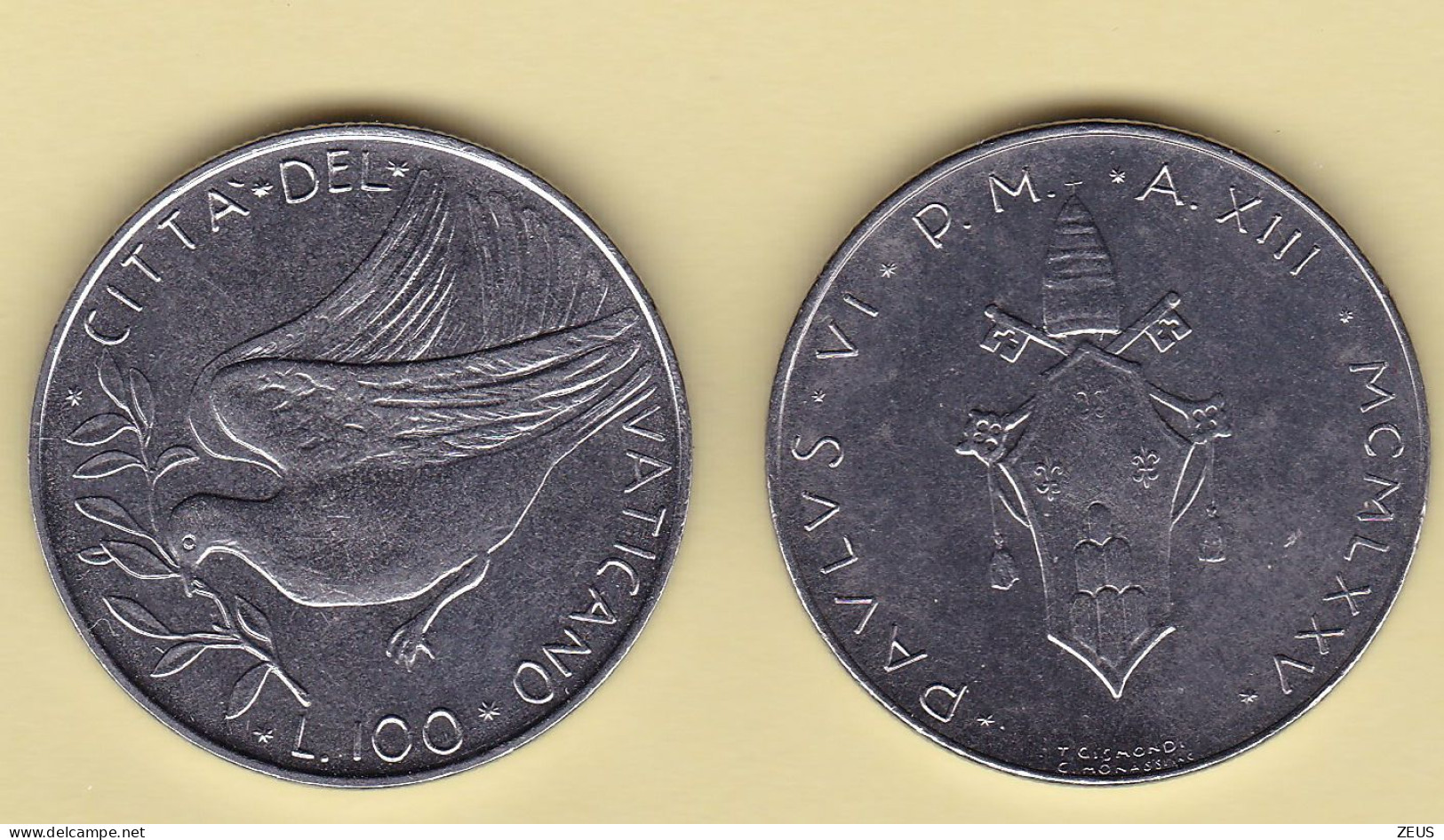 100 Lire 1975 VATICANO PAOLO VI - Vatican