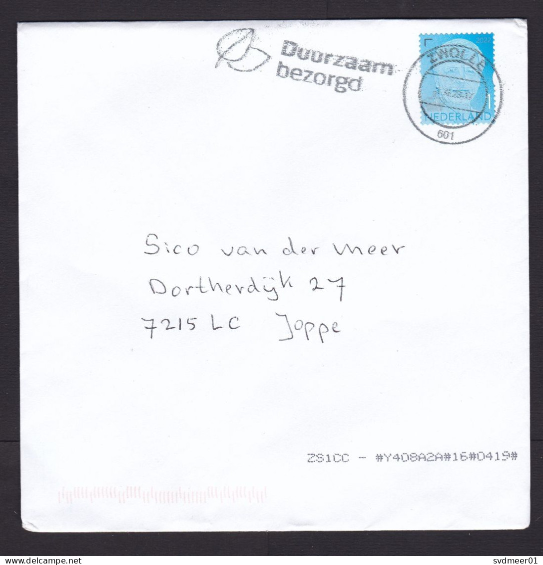 Netherlands: Cover, 2023, 1 Stamp, King, Cancel Sustainable Delivery, Environment (minor Crease) - Brieven En Documenten