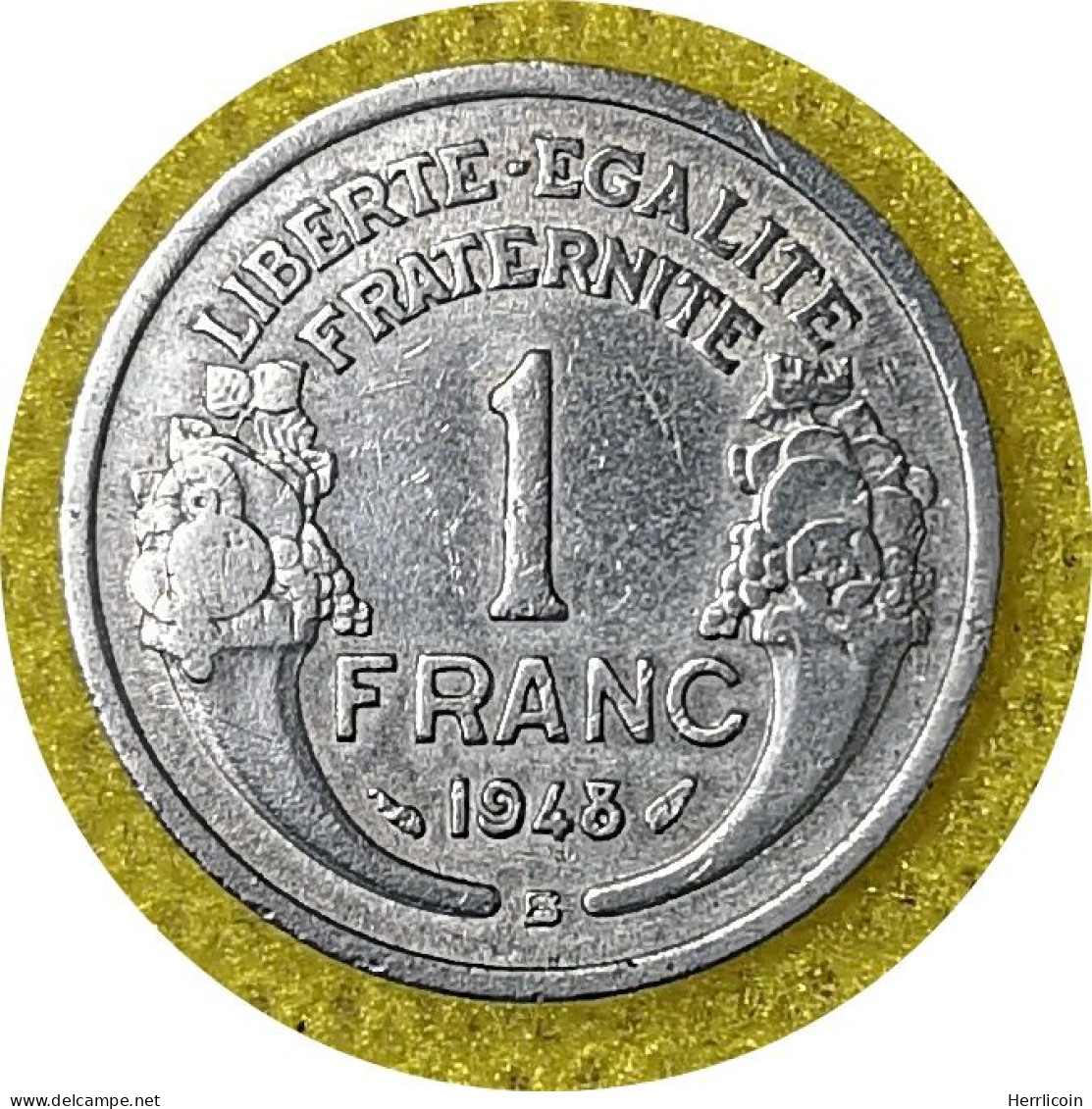 Monnaie France - 1948 "B" - 1 Franc Morlon Aluminium, Légère (1,3g) - 1 Franc