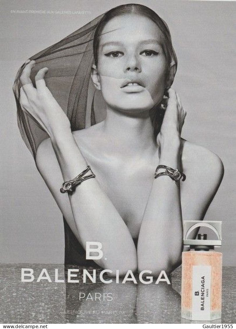 Publicité Papier - Advertising Paper - B De Balenciaga - Publicidad (gacetas)