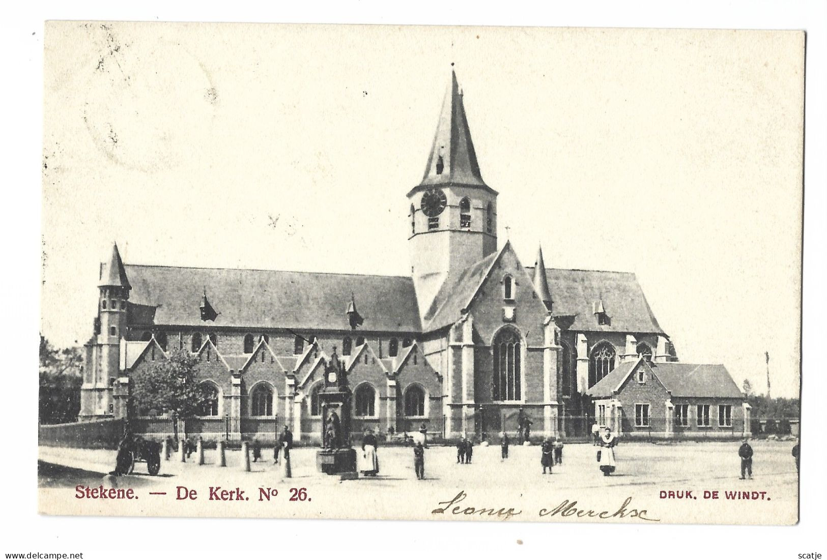 Stekene   -   De Kerk.  N° 26   -   1900   Naar   St. Nicolas - Stekene