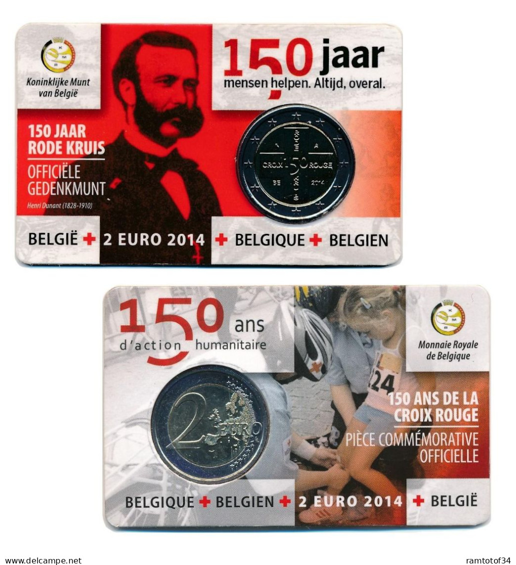 2014 BELGIQUE - 2 Euros Commémorative (Coincard) Bu - Croix Rouge - Belgio