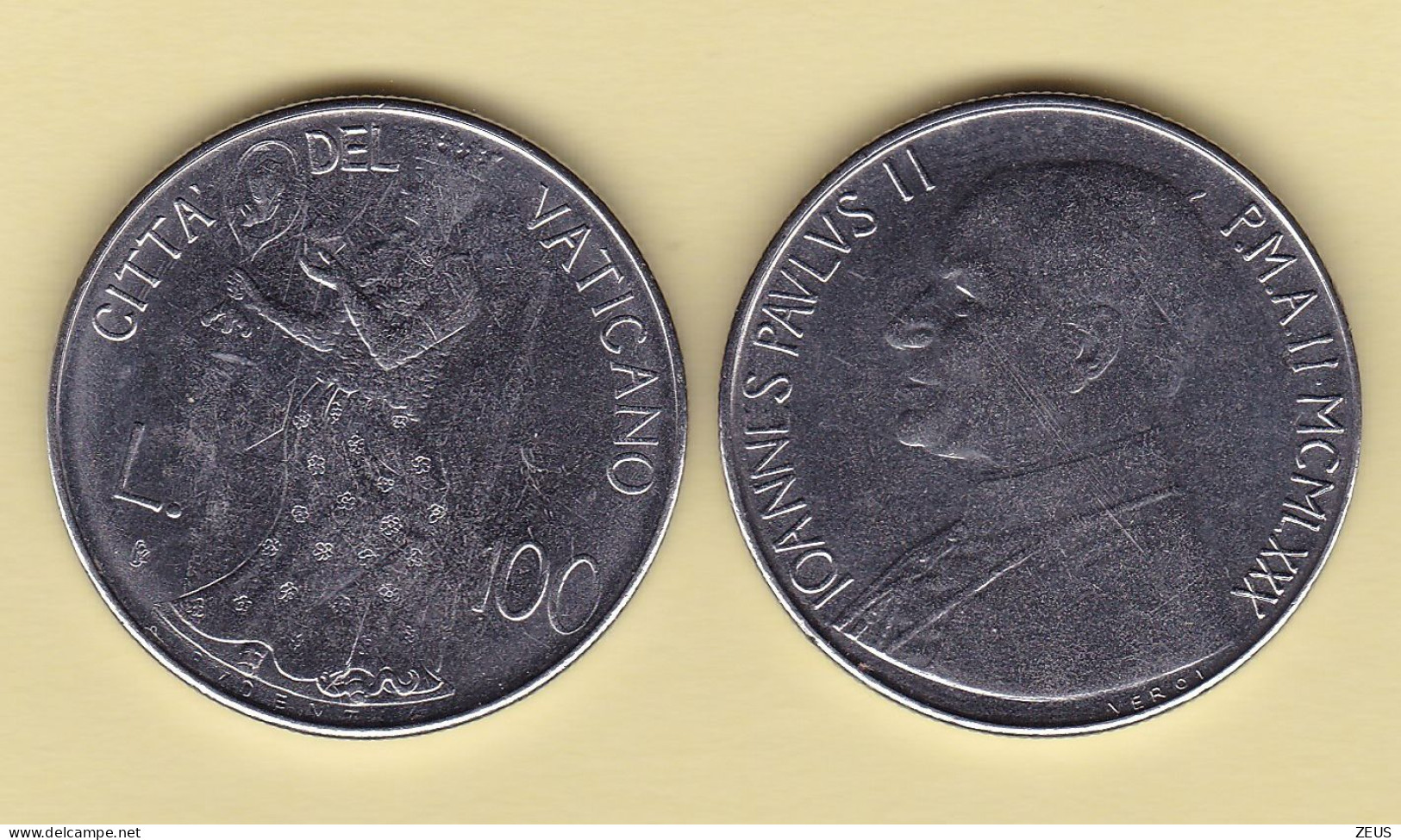 100 Lire 1980 VATICANO GIOVANNI PAOLO II - Vatican