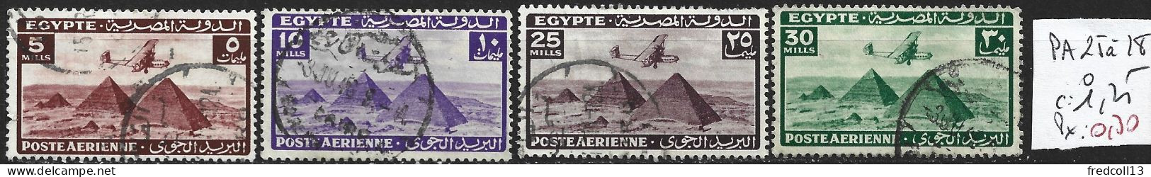 EGYPTE PA 25 à 28 Oblitérés Côte 1.25 € - Poste Aérienne