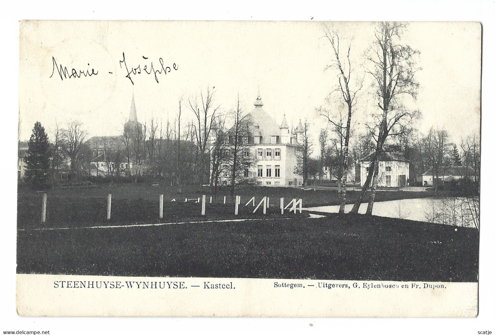 Steenhuyse-Wynhuyse.   -   Zottegem    -    Kasteel.   -    1900   Naar   Audenaerde - Herzele