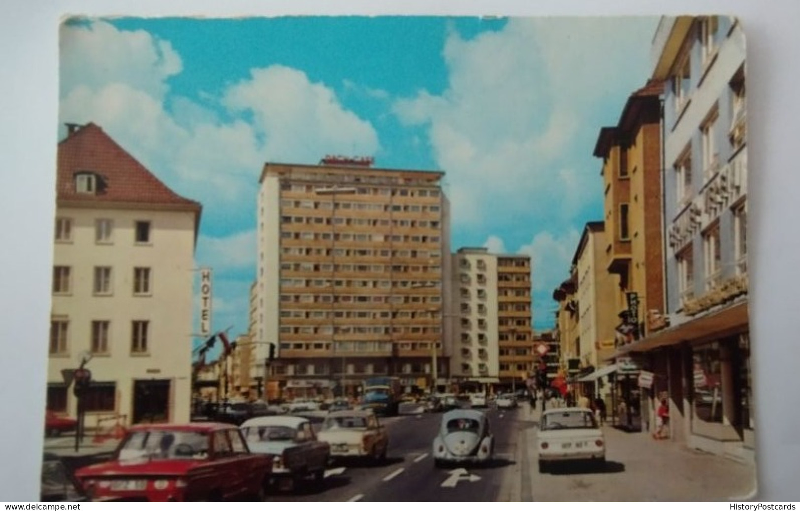 Giessen An Der Lahn, Stadtzentrum, Dach-Cafe, Alte Autos, VW Käfer, BMW, 1965 - Giessen