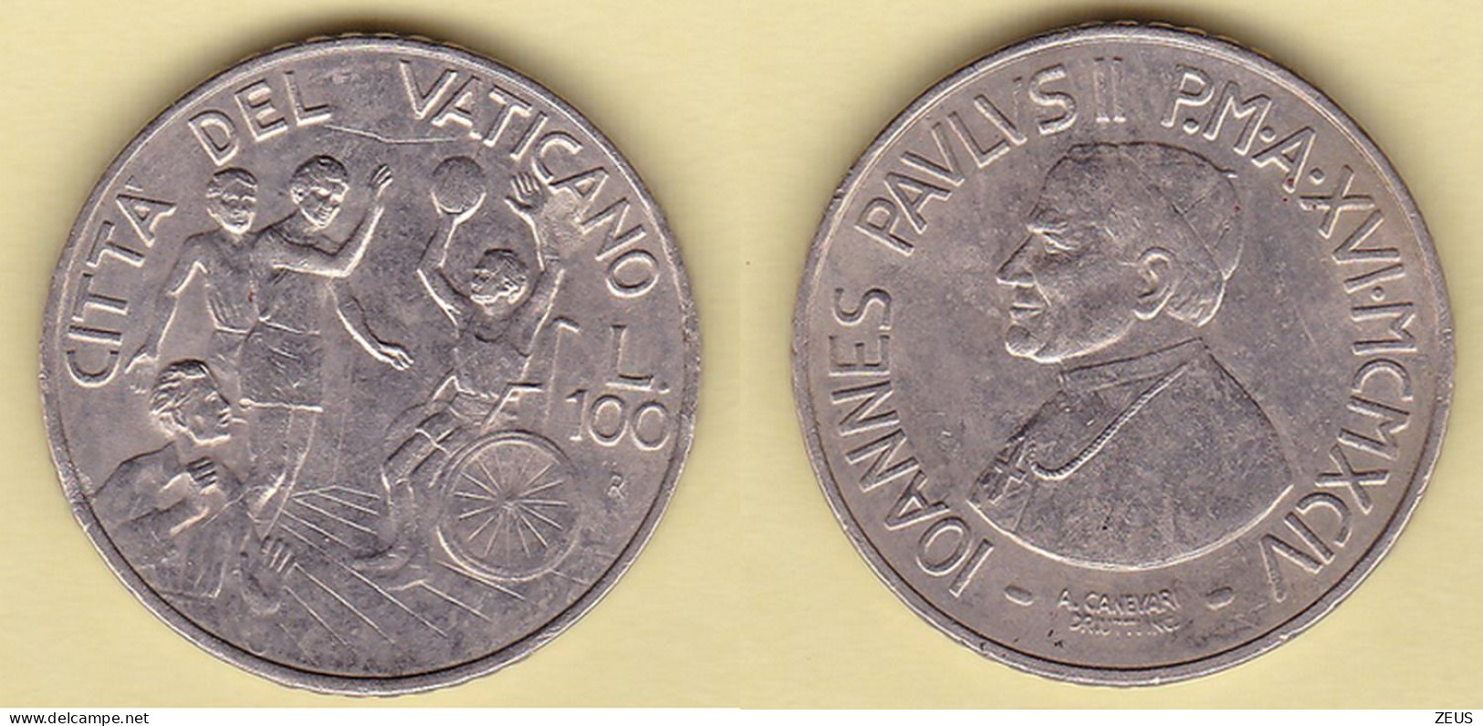 100 LIRE 1994 VATICANO GIOVANNI PAOLO II - Vatican