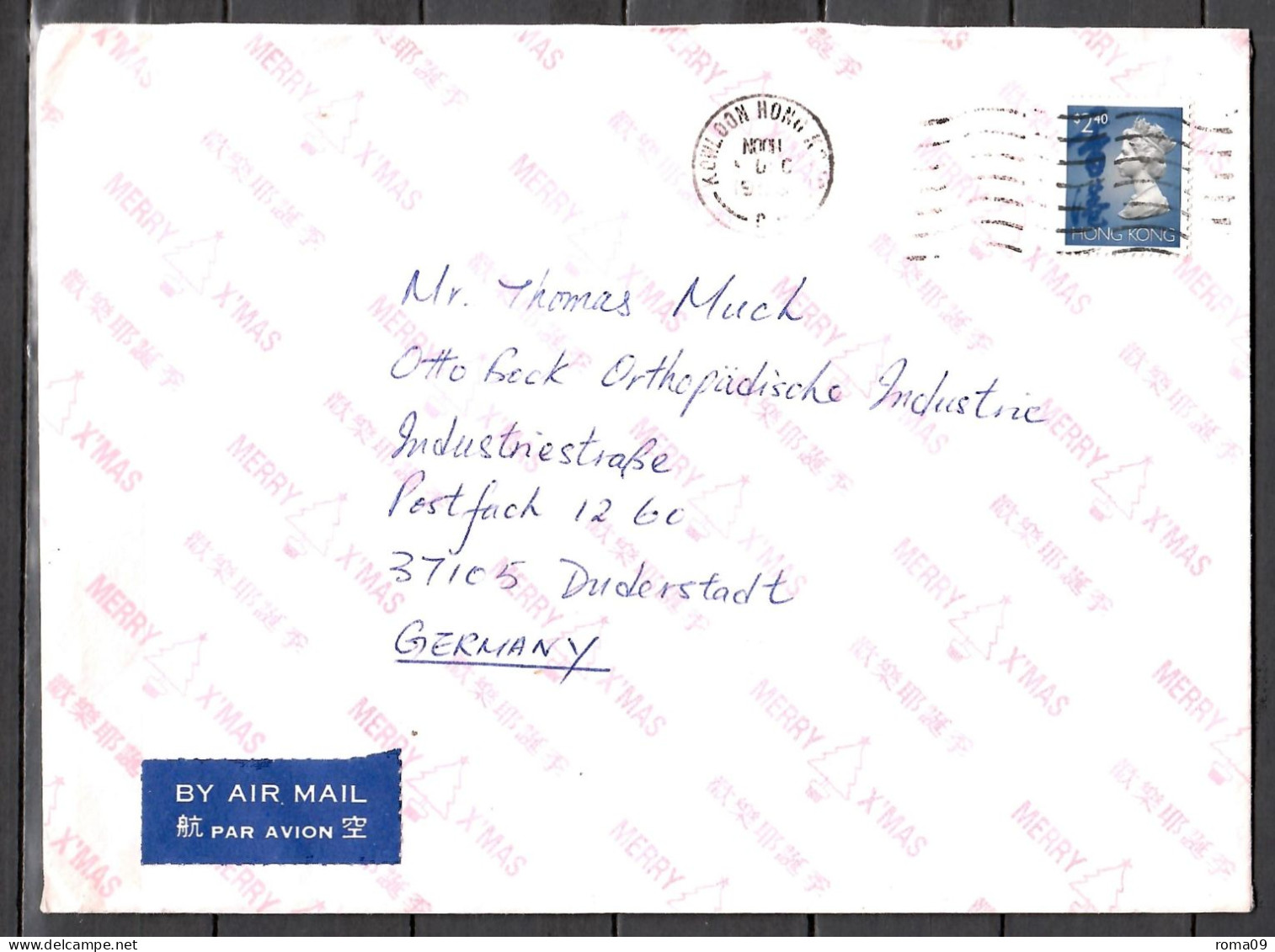 Großbritannien - Hong Kong MiNr. 704 Ix, Königin Elisabeth II. Auf Brief / Luftpost Nach Deutschland; C-272 - Storia Postale