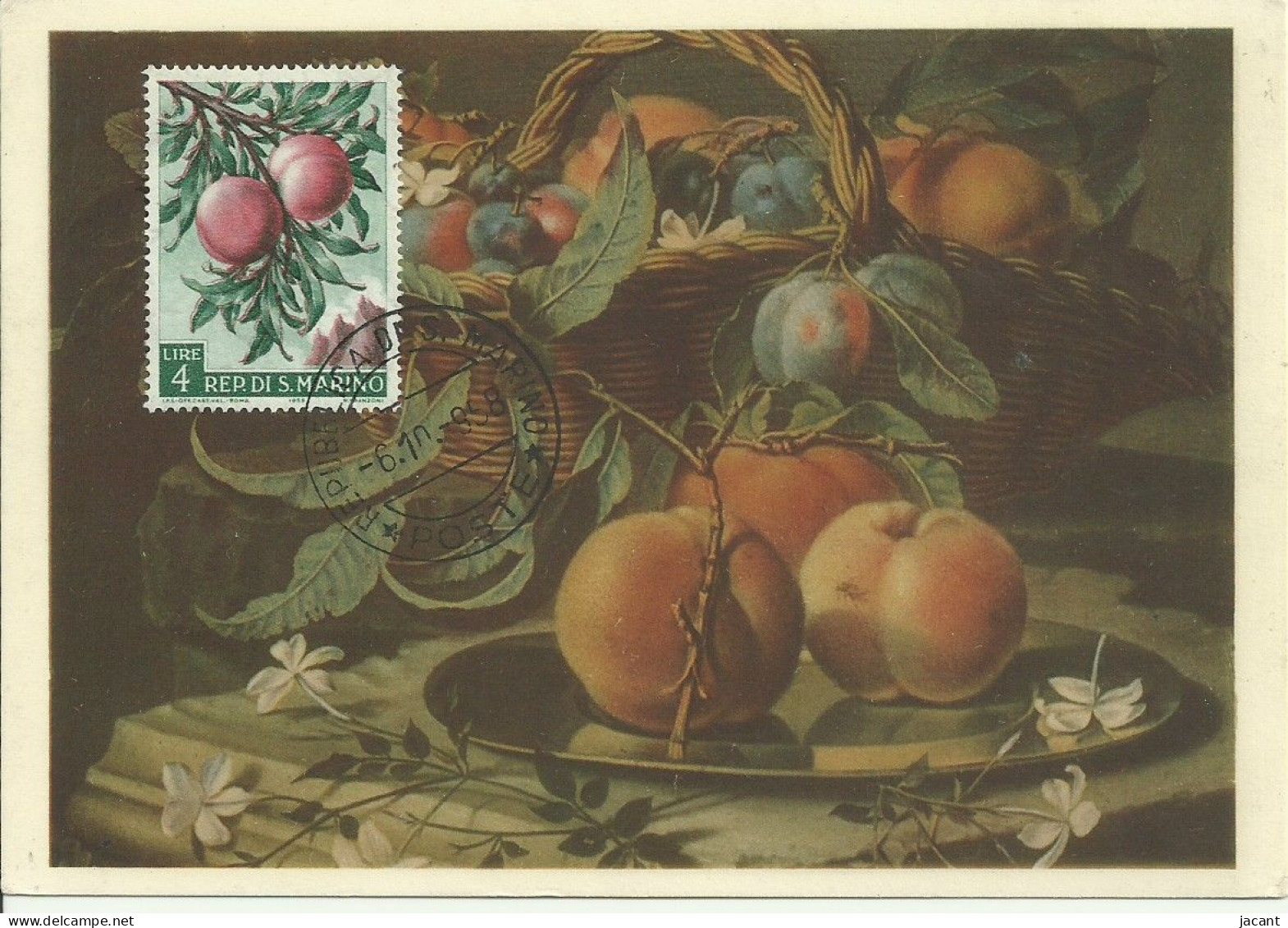 Carte Maximum - San Marino - Fruits - Covers & Documents