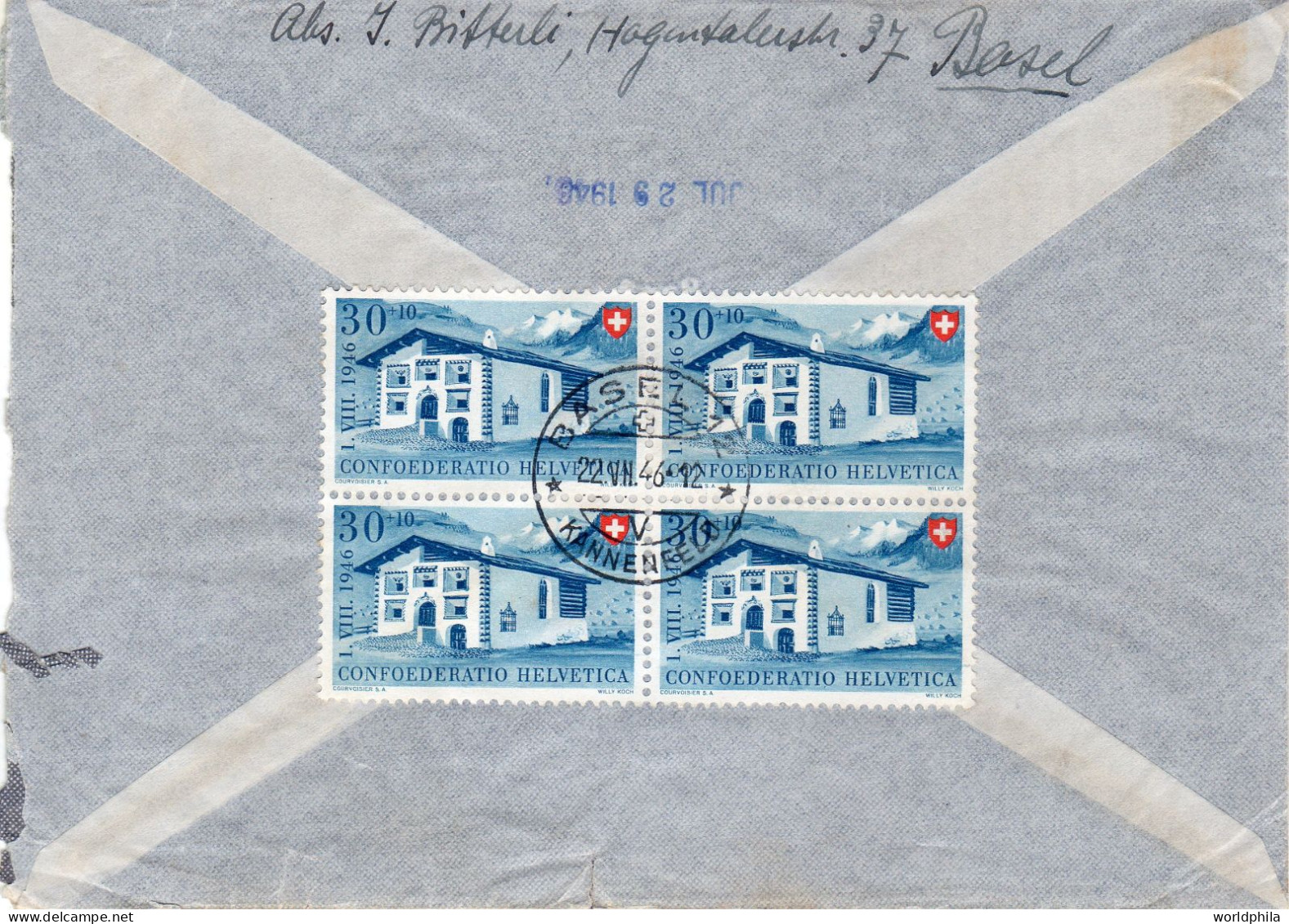 Switzerland / Suisse / Schweiz-Venezuela 1946 Full Set Of Propatria Airmailed Cover - Briefe U. Dokumente