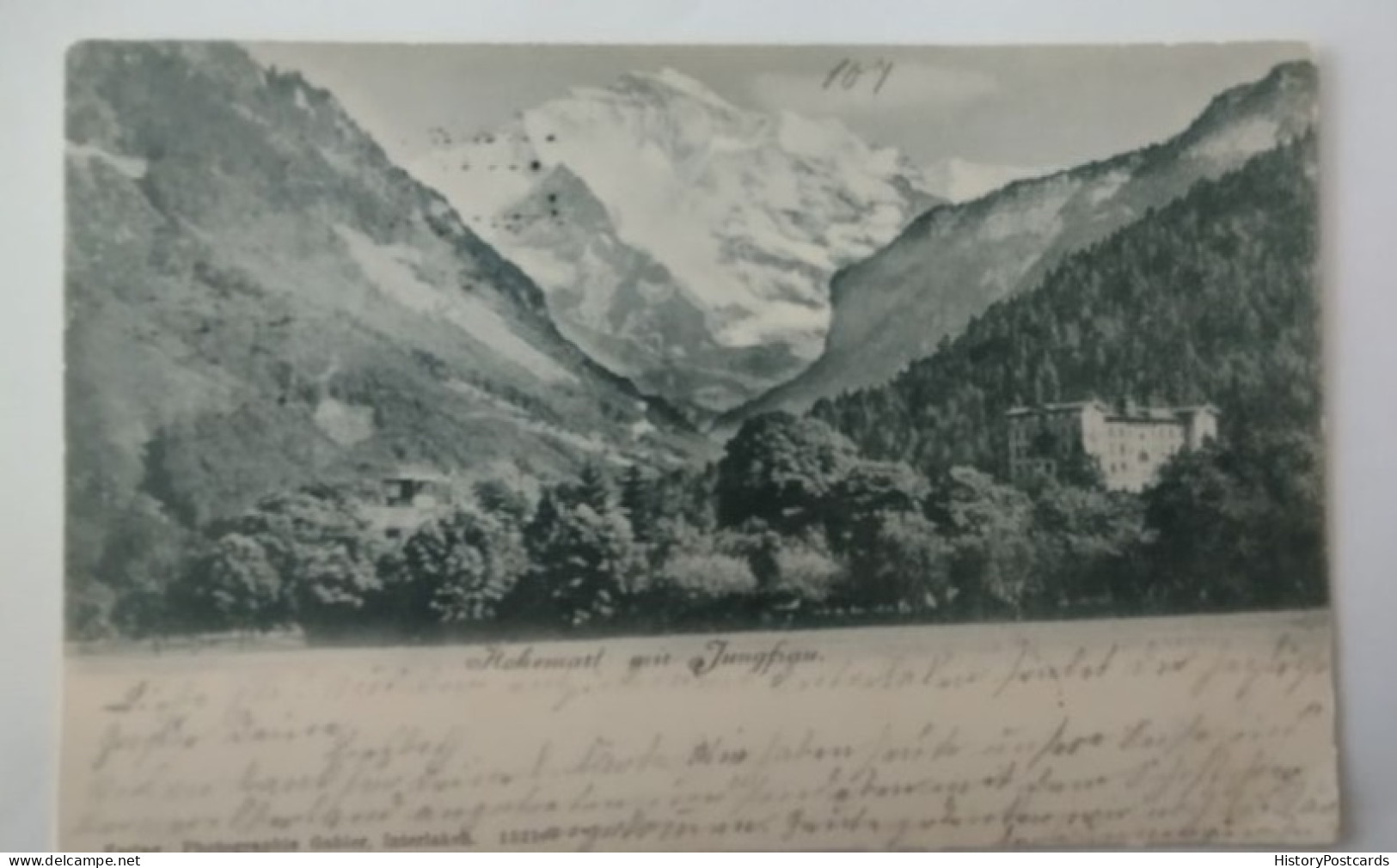 Hohemart Mit Jungfrau, Interlaken, 1901 - Interlaken