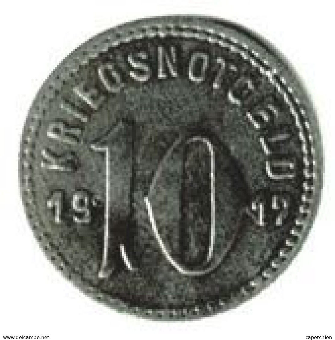 ALLEMAGNE / NOTGELD / KREISHAUPTSADT SPEYER 1917/ 10 PFENNIG / ZINC / 20.2 Mm / 1.61 G / ETAT SUP - Monétaires/De Nécessité