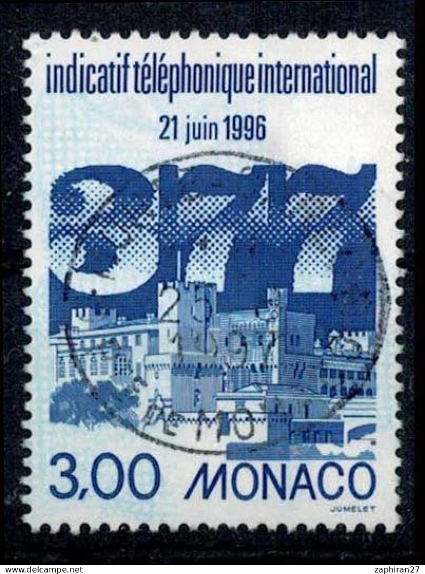 1996 INDICATIF TELEPHONIQUE INTERNATIONAL MONACO OBLITERE  #234# - Used Stamps