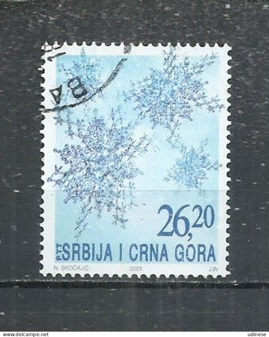 SERBIA AND MONTENEGRO 2003 - SNOWFLAKES  - USED OBLITERE GESTEMPELT USADO - Gebruikt