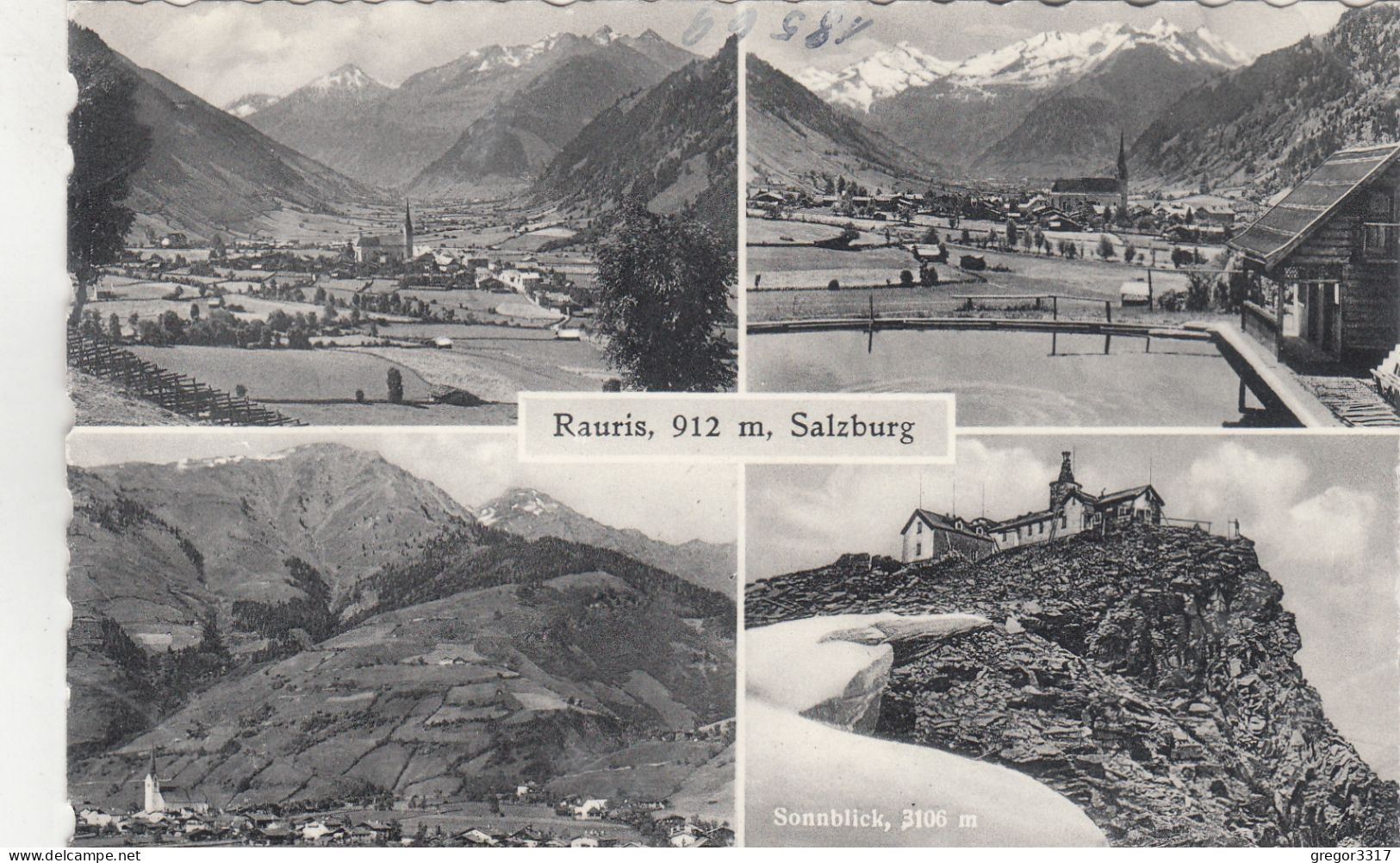 E2104) RAURIS - 912m - Salzburg - Schöne Alte S/W Mehrbild AK - Sonnblick Usw. - Rauris