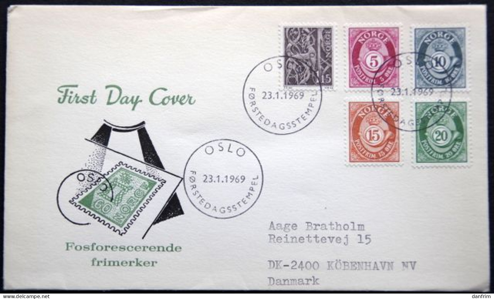 Norway 1969   MiNr.478-81y + 578  FDC  (lot 1786 ) - FDC