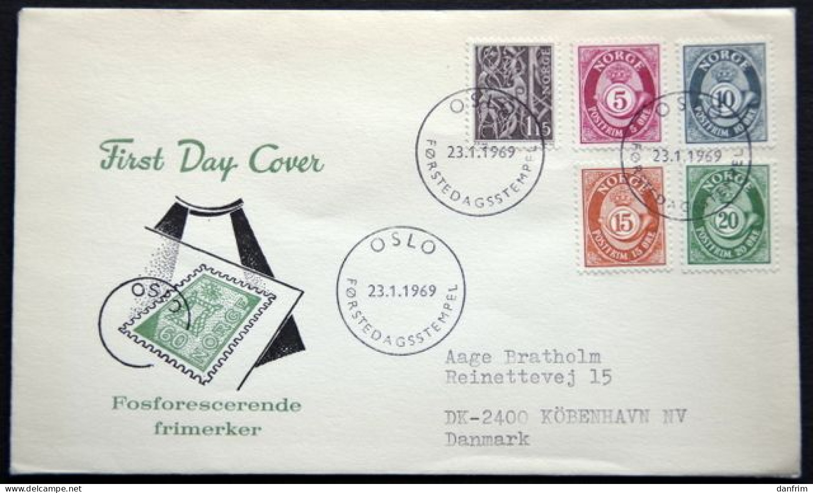 Norway 1969   MiNr.478-81y + 578  FDC  (lot 1647 ) - FDC