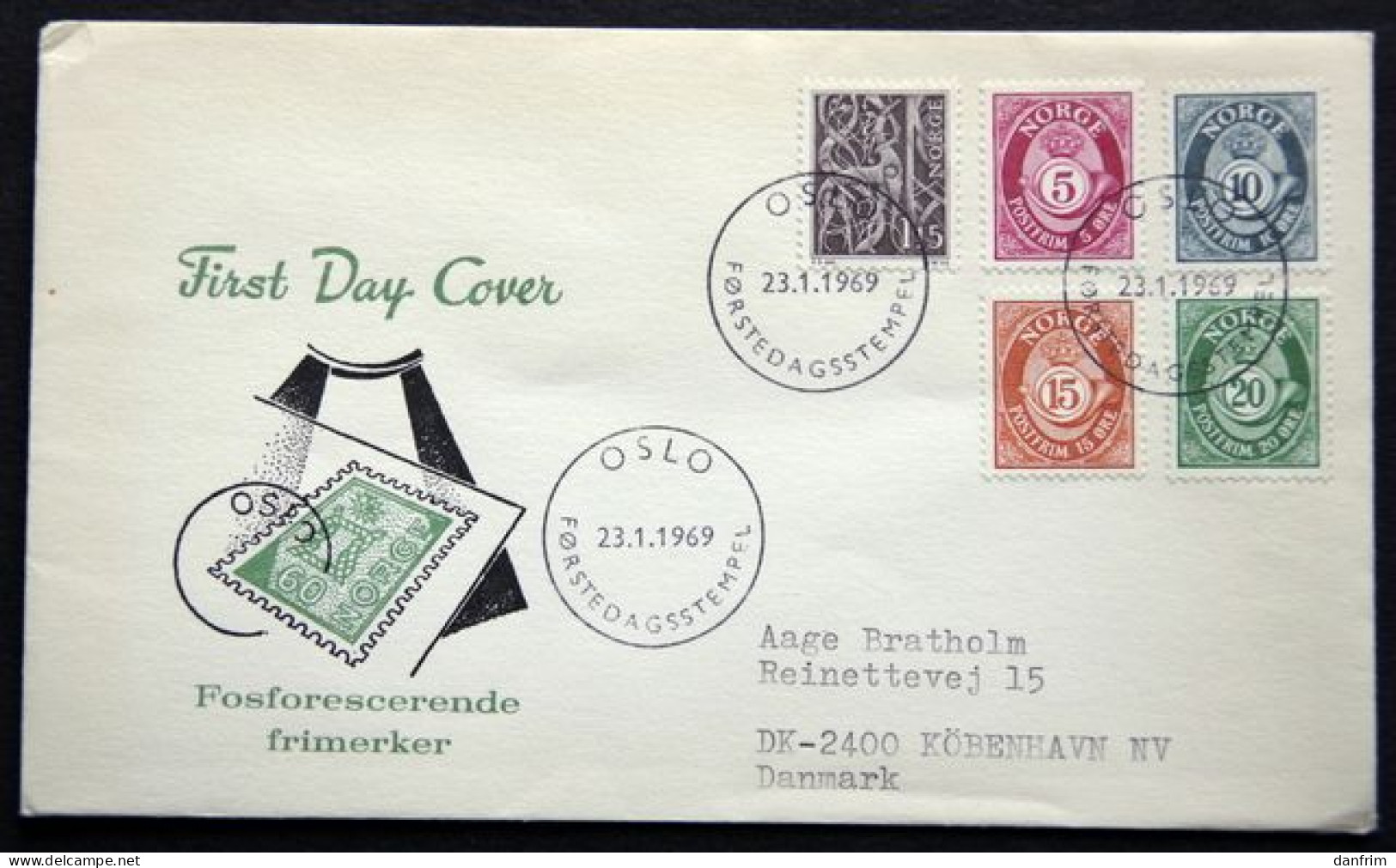 Norway 1969   MiNr.478-81y + 578  FDC  (lot 1919 ) - FDC