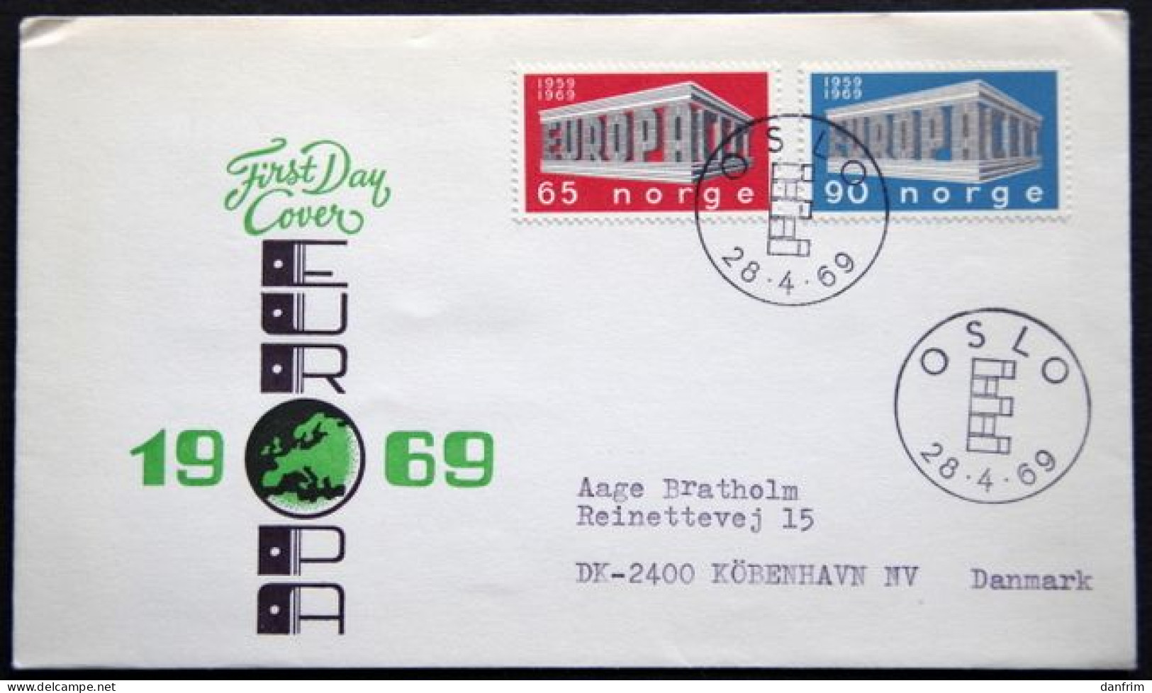 Norway 1969  EUROPA / CEPT  Minr 583-84   FDC  (lot 1786) - FDC