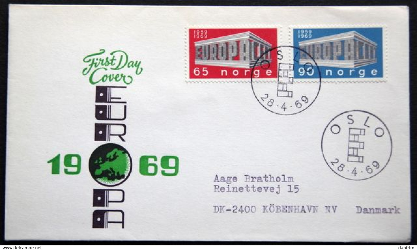 Norway 1969  EUROPA / CEPT  Minr 583-84   FDC  (lot 1647) - FDC