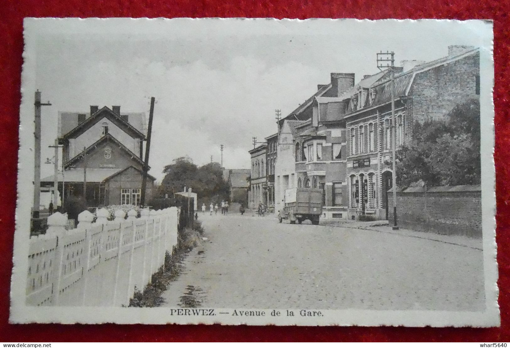 CPA 1941  Perwez, Avenue De La Gare / Griffe "Perwez" - Perwez