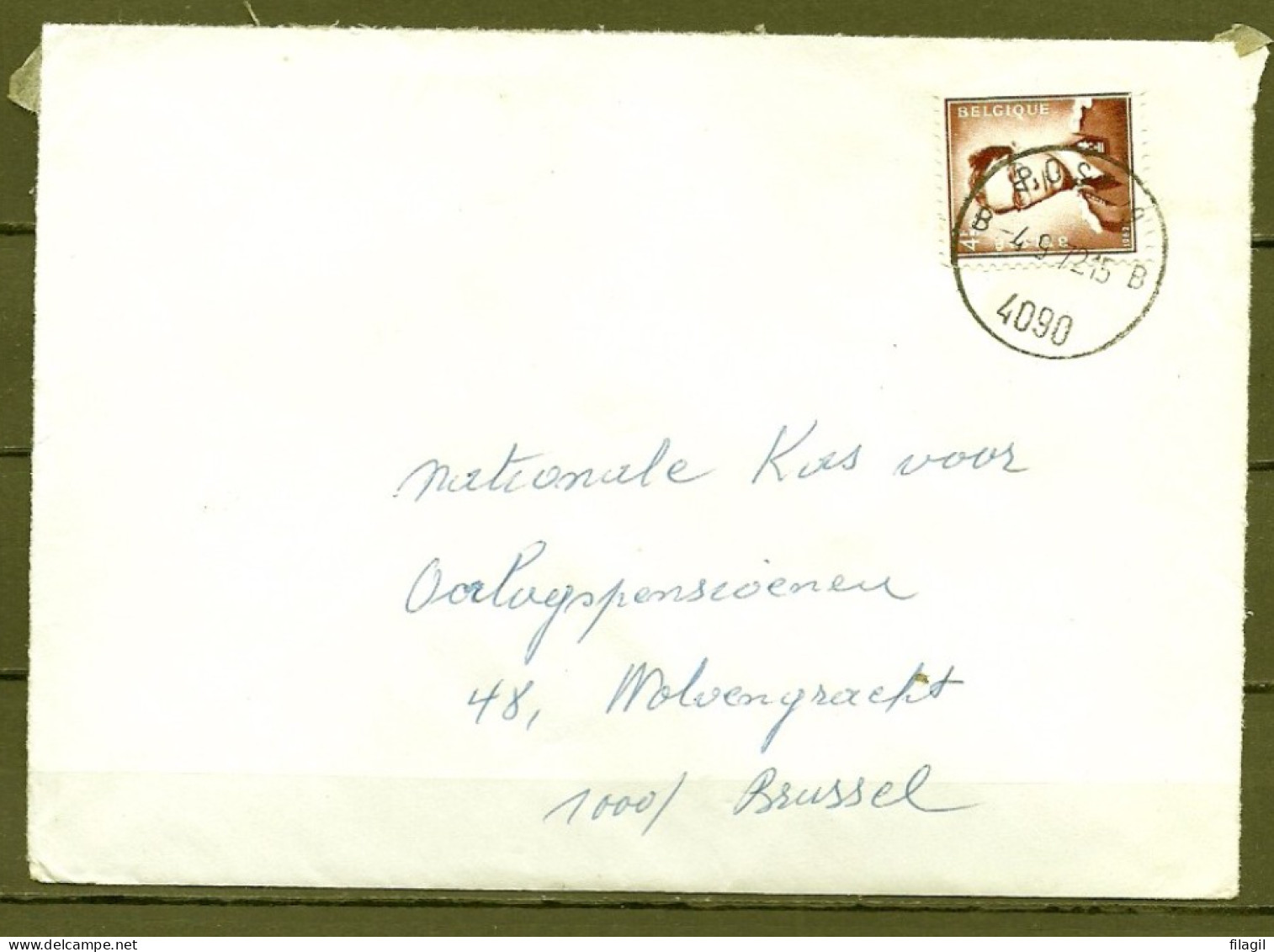 Brief Van Post 9 Naar Bruxelles - 1953-1972 Lunettes