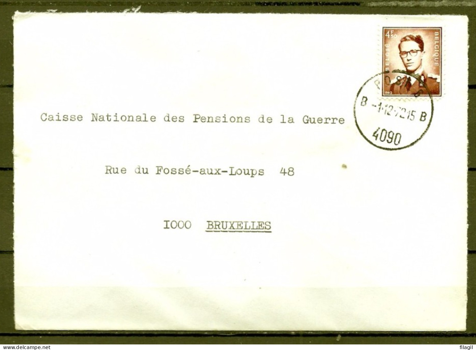 Brief Van Post 5 Naar Bruxelles - 1953-1972 Lunettes