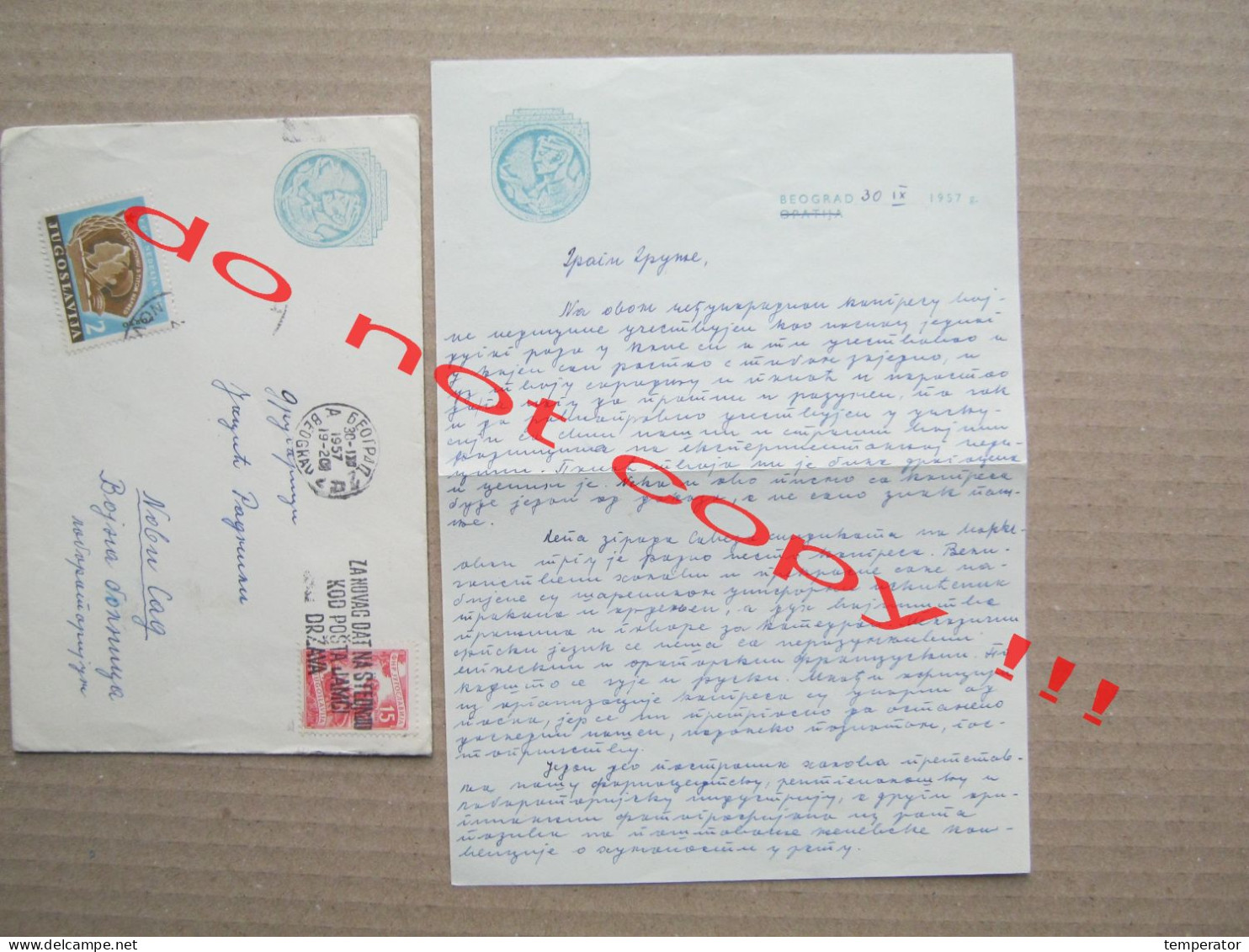 Yugoslavia Beograd / Envelope With Contents, Same Stamp Or Seal - Medjunarodni Kongres Vojne Medicine ( 1957 ) RARE !!!? - Brieven En Documenten
