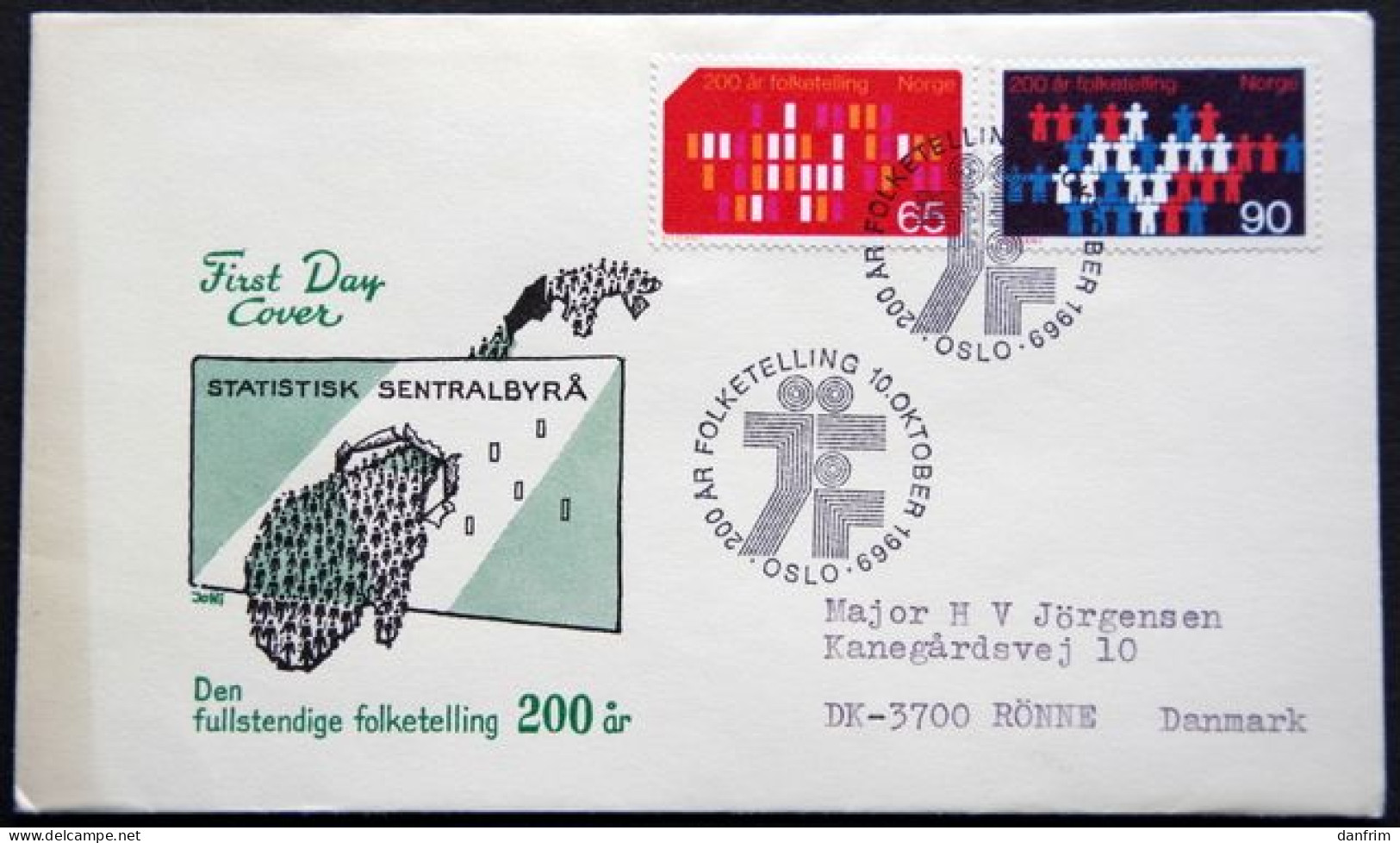 Norway 1969   Minr 596-97   FDC  (lot 6462) - FDC