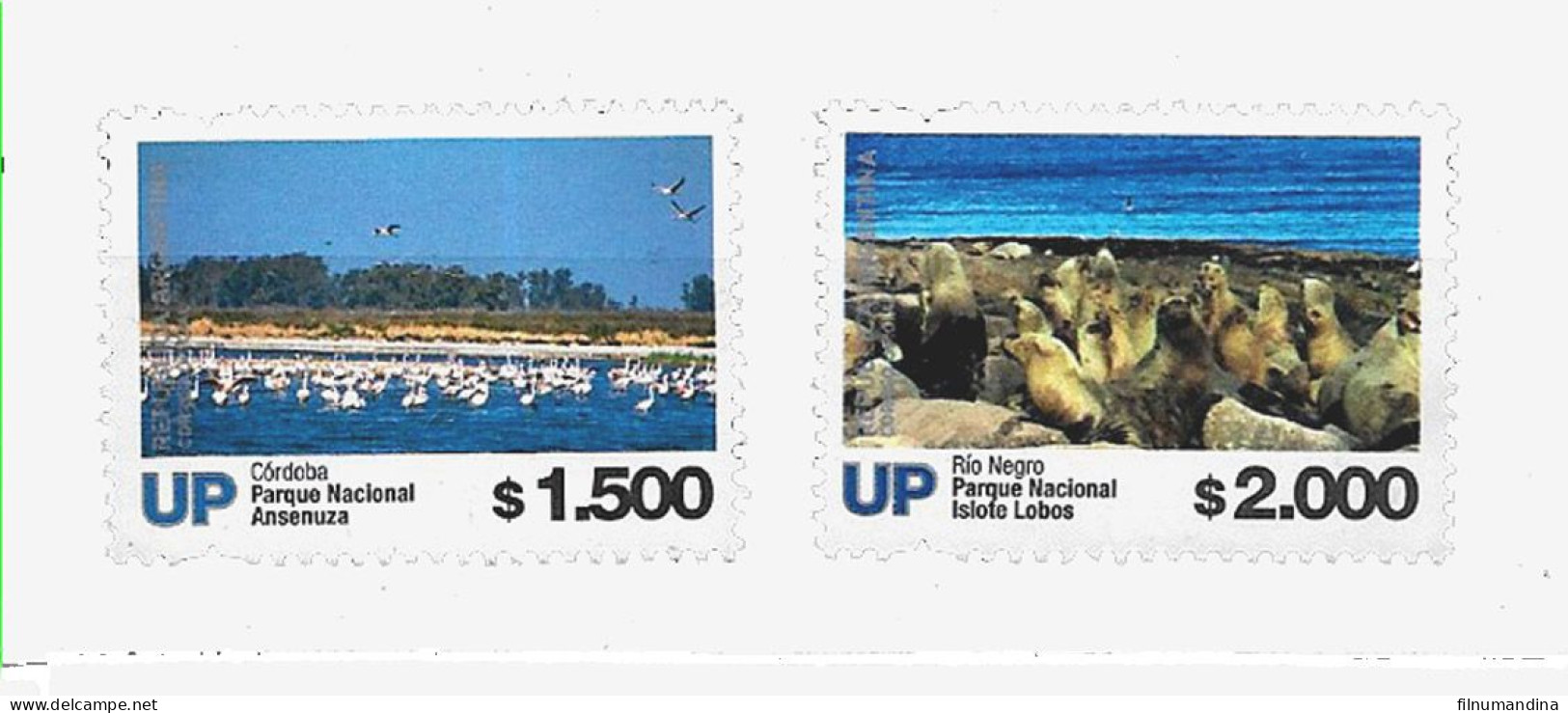 #75337 ARGENTINA 2023 NEW HIGHER DEFINITIVES NATIONAL PARCS FAUNA UP 1500/.2000 PESOS MNH - Unused Stamps