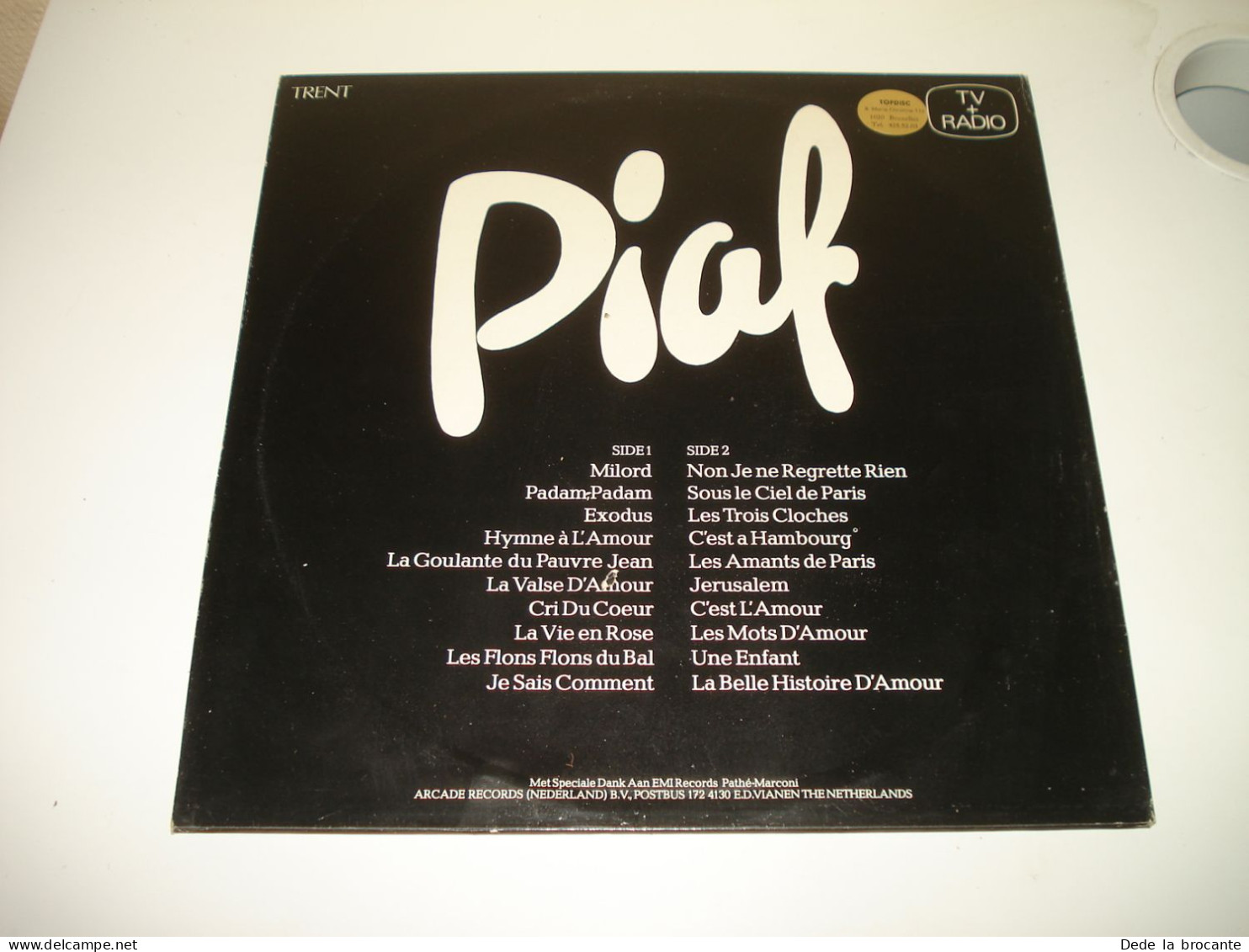 B13 / Edith Piaf – 20 Grootste Successen – Trent - ADE H33 - Neth 1978  EX/EX - Disco & Pop