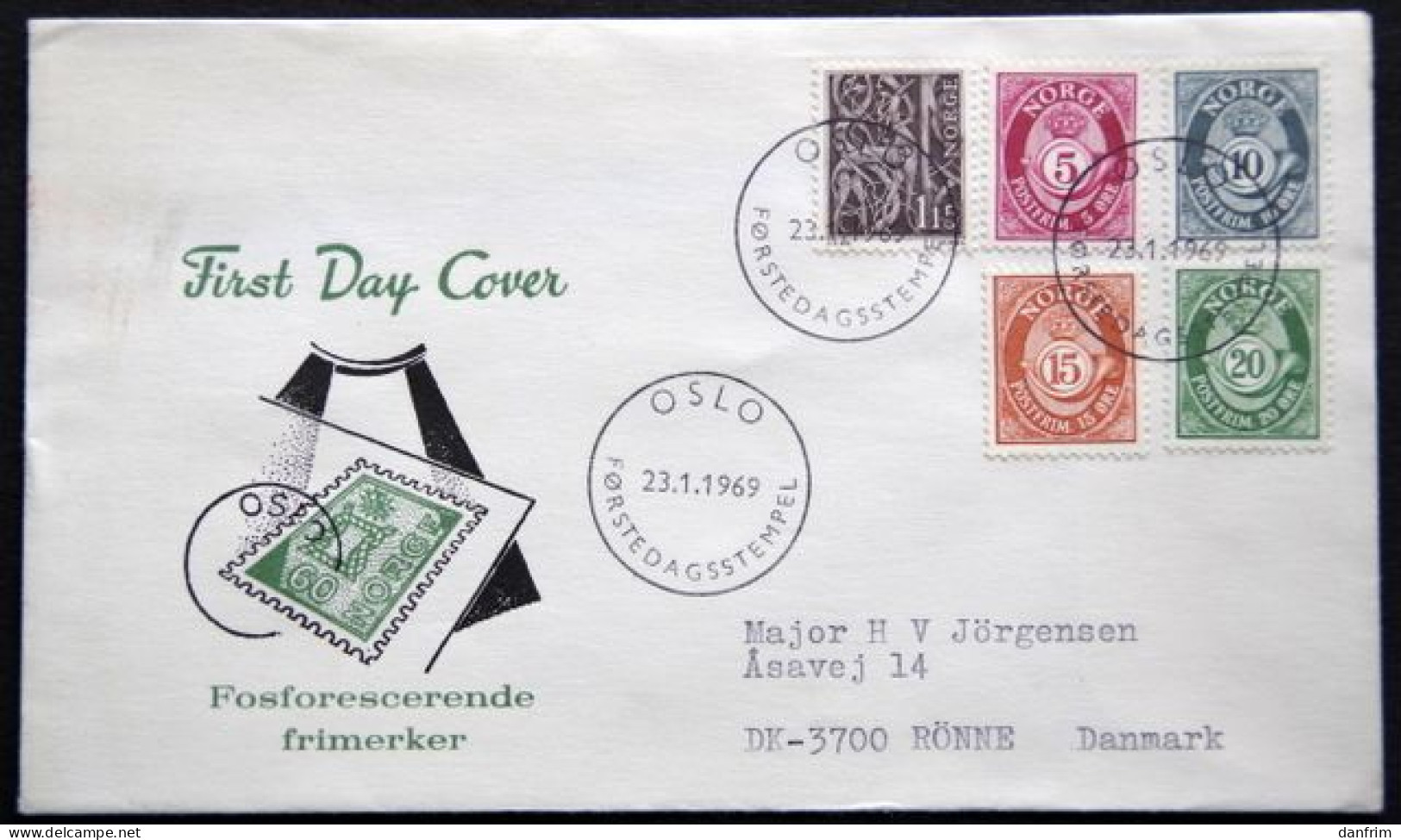 Norway 1969   MiNr.478-81y + 578  FDC  (lot 1787) - FDC