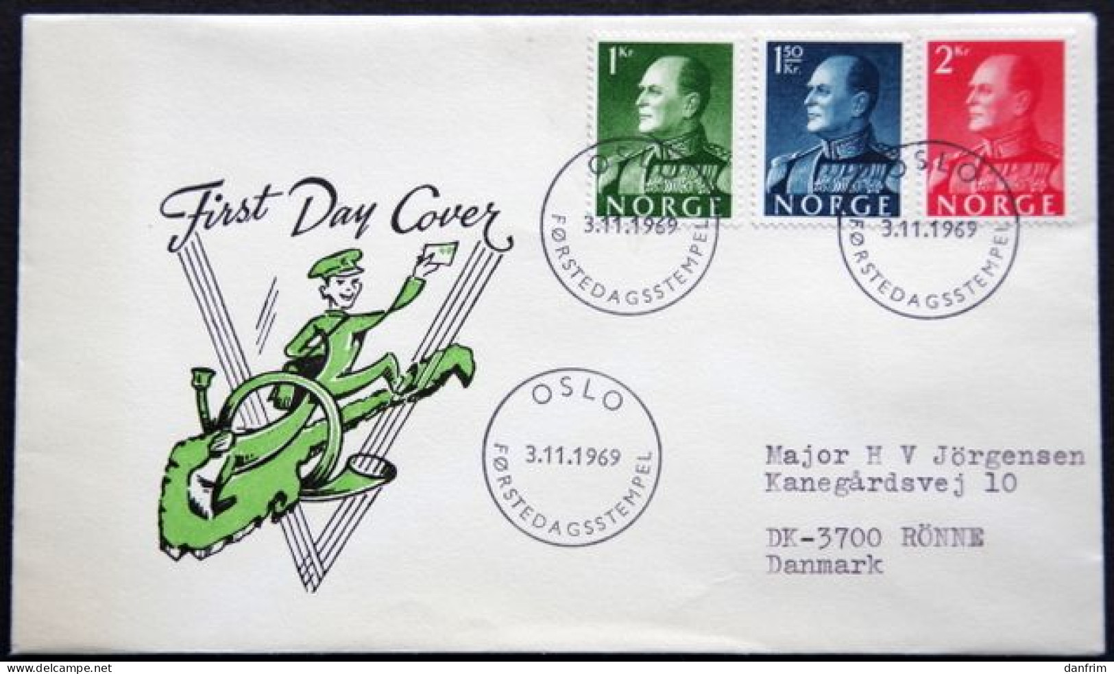 Norway 1969 3-11-69 MiNr.428y-30y FDC (lot 1787) - FDC