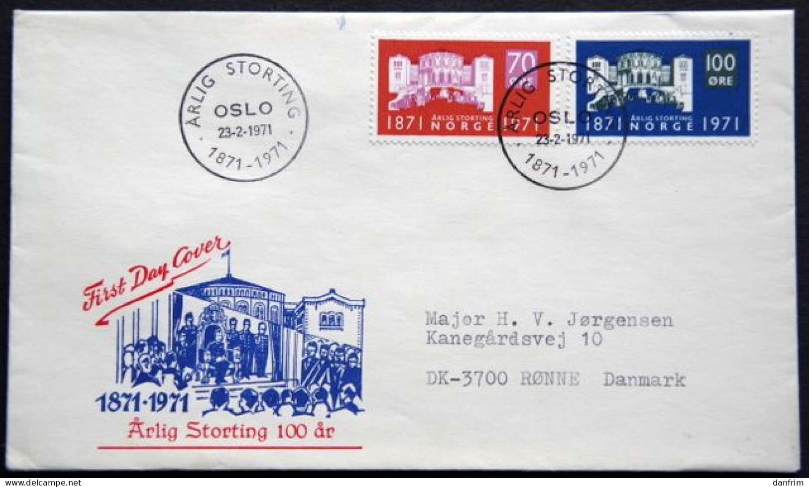 Norway 1971 Annual Parliamentary Periods  MiNr.621-22  FDC (lot 1796 ) - FDC