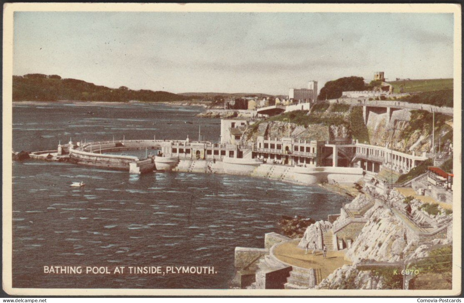Bathing Pool At Tinside, Plymouth, Devon, 1954 - Valentine's Postcard - Plymouth
