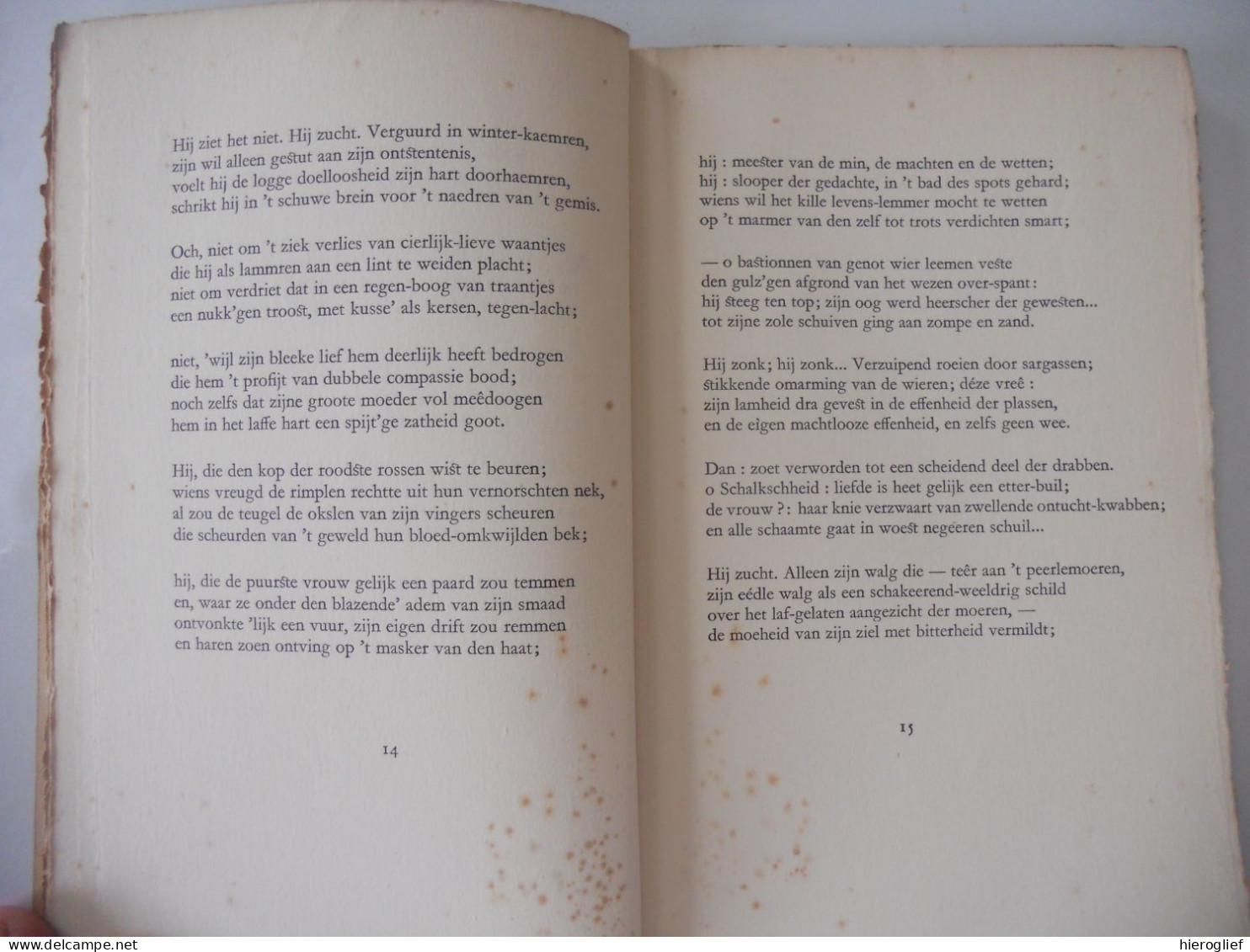 DE MODDEREN MAN + HET MENSELIJK BROOD Door Karel Van De Woestijne 1930 Stols / ° Gent + Zwijnaarde Exemplaar 253 Van 515 - Poetry