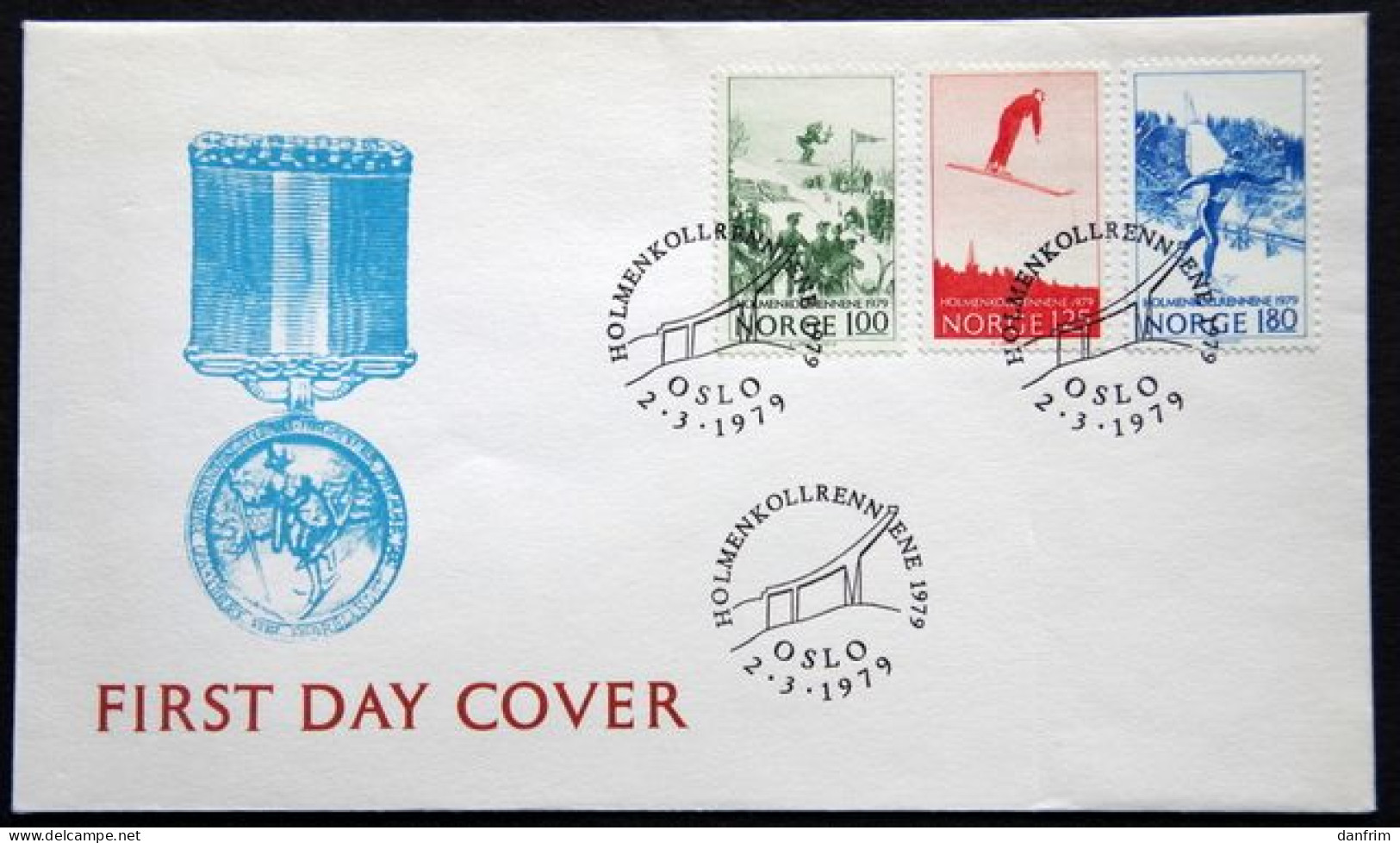 Norway 1979  Skiing   MiNr.790-92  (lot 2275 ) - FDC
