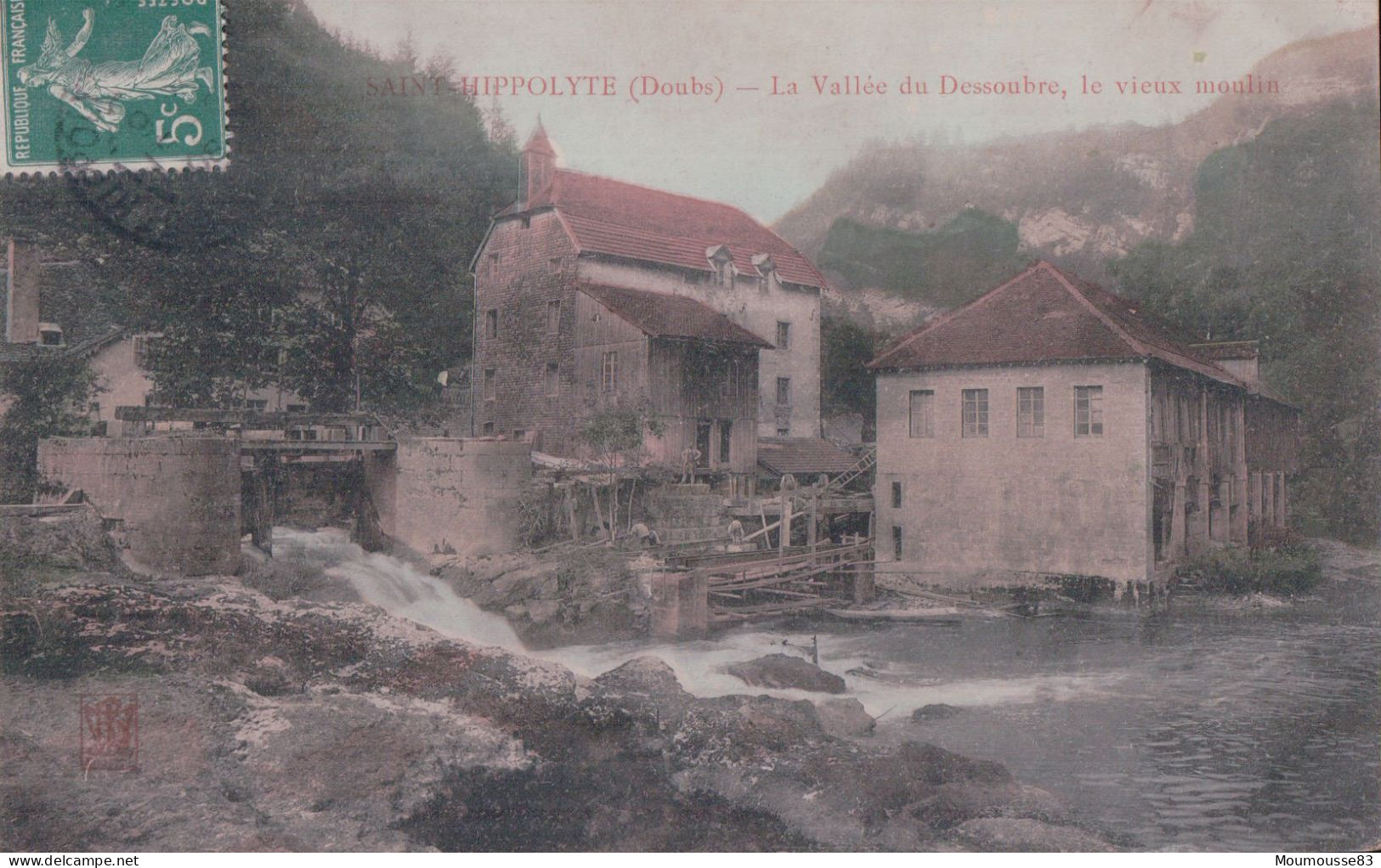 Saint Hippolyte- La Vallée Du Dessoubre . Le Vieux Moulin - Voyagée - Pas Timbrée - Saint Hippolyte