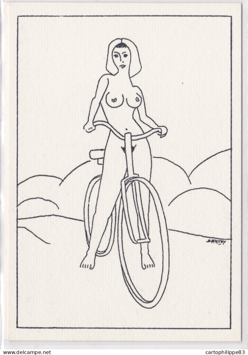 ILLUSTRATEUR JM PETEY COLLECTION JM LAMOTTE "FEMME" A VELO  SERIGRAPHIE P MARQUER - Petey