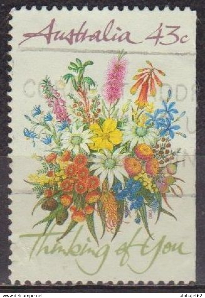 Voeux Et Remerciements - AUSTRALIE - Bouquet De Fleurs - N° 1183 - 1990 - Used Stamps