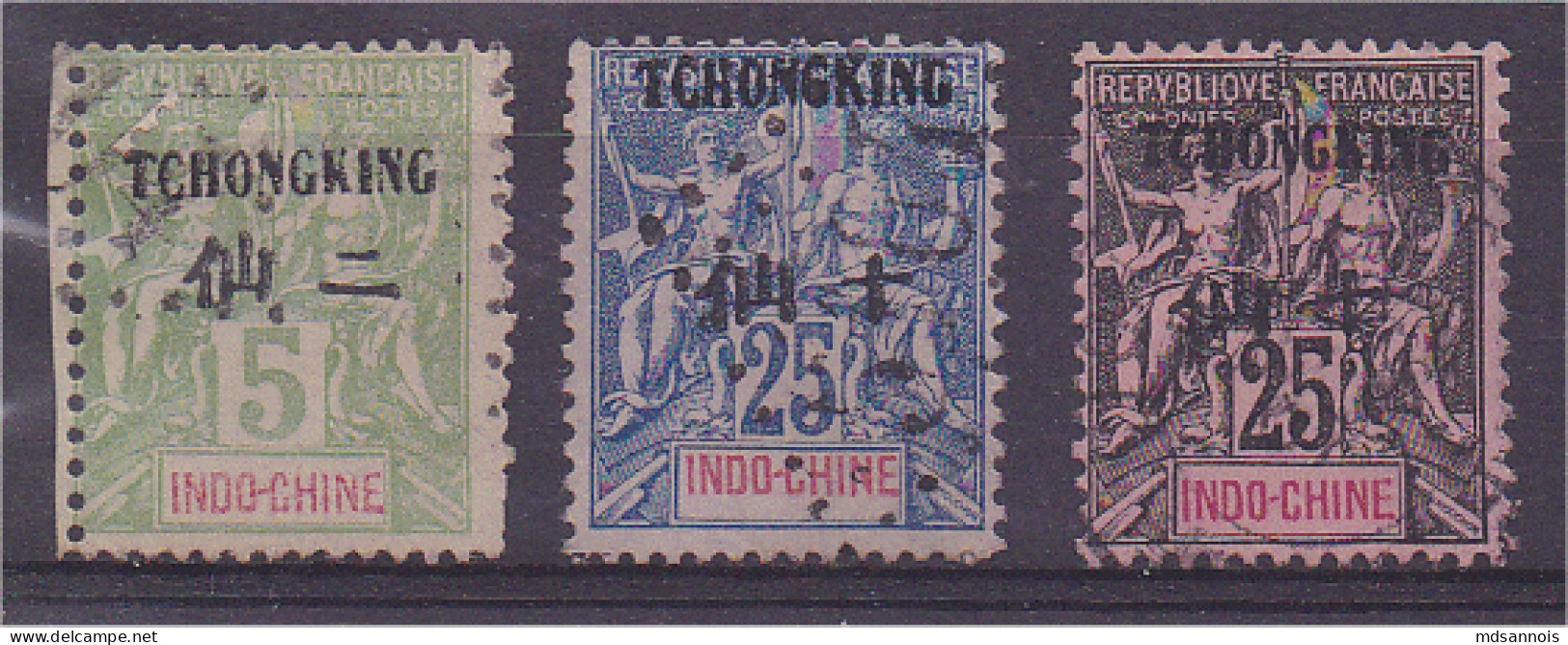 Tch'ong King N°35 Oblitéré GC 5104 (partiel 04), N°39 Oblitéré GC 5104 (complet) N°40 Oblitéré Voir Scan Recto / Verso - Usati