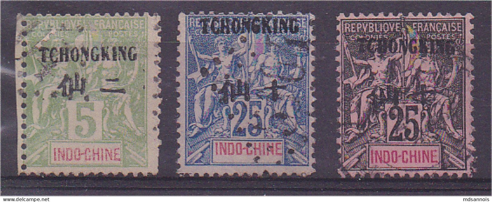 Tch'ong King N°35 Oblitéré GC 5104 (partiel 04), N°39 Oblitéré GC 5104 (complet) N°40 Oblitéré Voir Scan Recto / Verso - Used Stamps