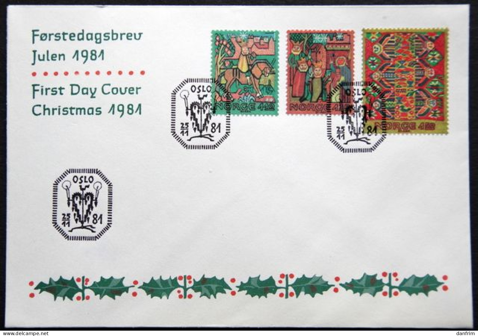 Norway  1981 Christmas Stamps   Minr.850-52  FDC  (  Lot 2275 ) - FDC