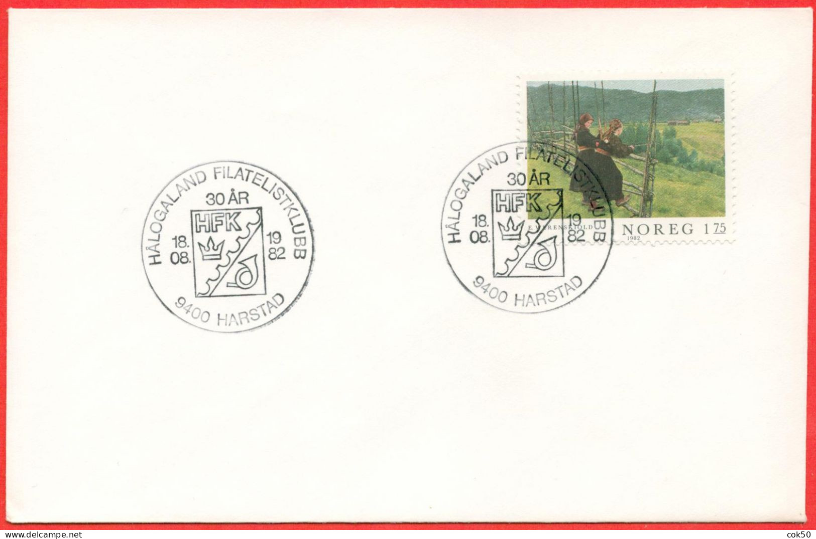 NORWAY - Harstad 1982.08.18 "Hålogaland Philatelic Club 30 Years" - Eventos Y Conmemoraciones